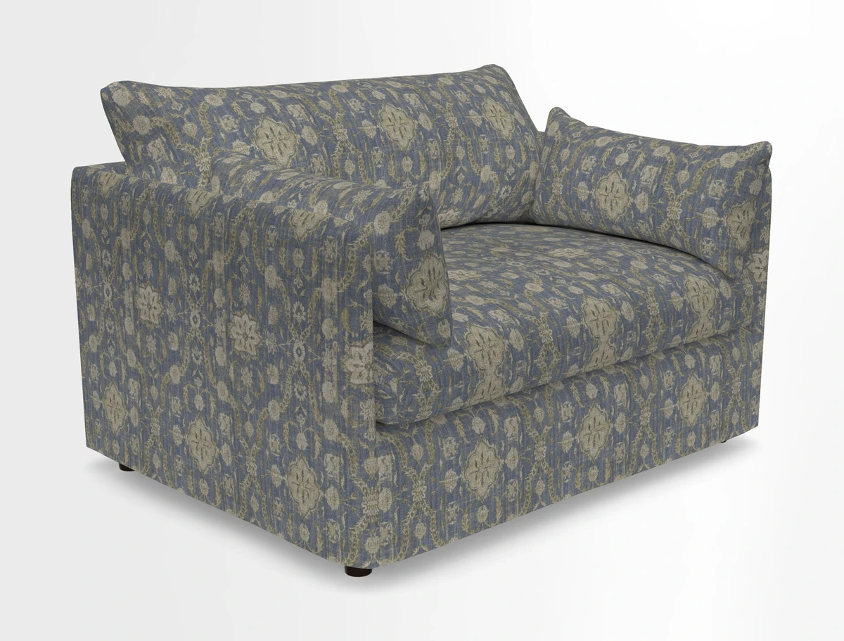 Madehurst Snuggler in Two Tone Plain Biscuit. Loose cover option available