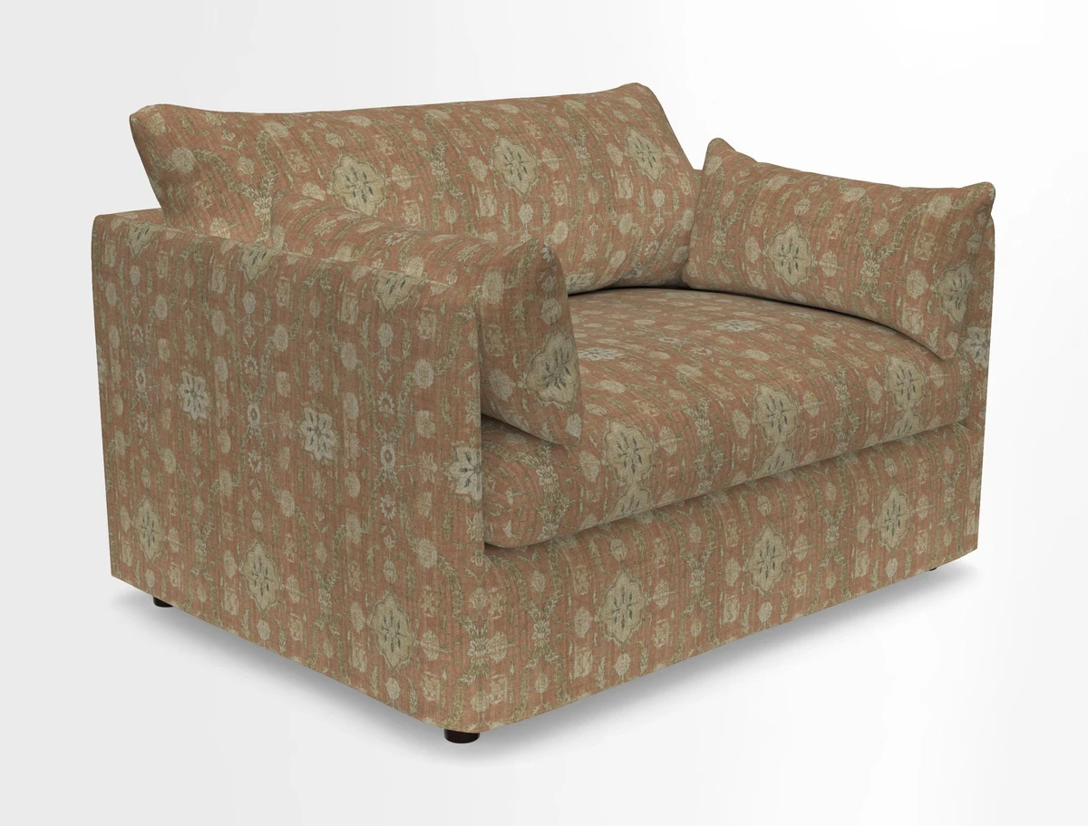 Madehurst Snuggler in Two Tone Plain Biscuit. Loose cover option available