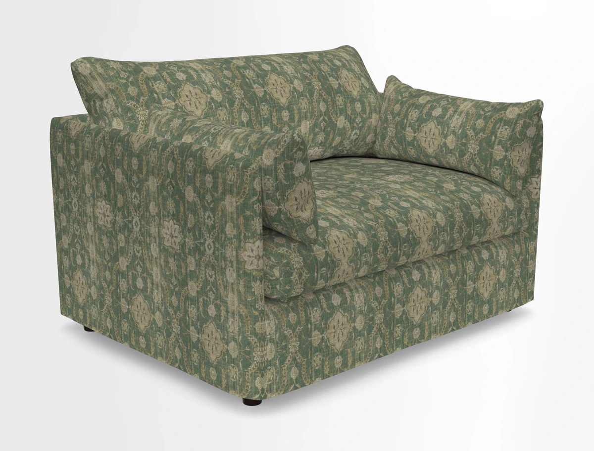 Madehurst Snuggler in Two Tone Plain Biscuit. Loose cover option available