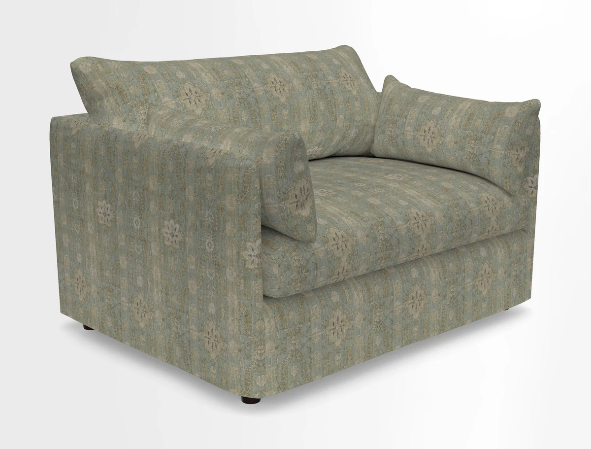 Madehurst Snuggler in Two Tone Plain Biscuit. Loose cover option available