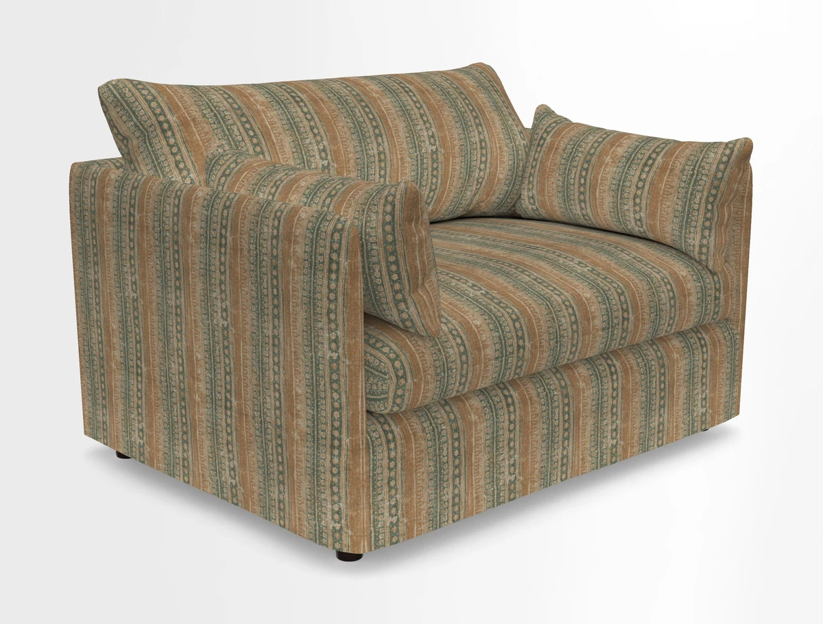 Madehurst Snuggler in Two Tone Plain Biscuit. Loose cover option available