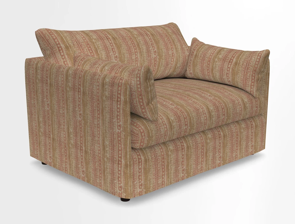 Madehurst Snuggler in Two Tone Plain Biscuit. Loose cover option available