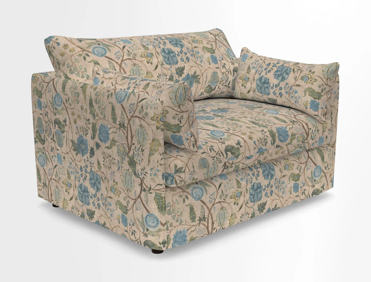 Madehurst Snuggler in Two Tone Plain Biscuit. Loose cover option available