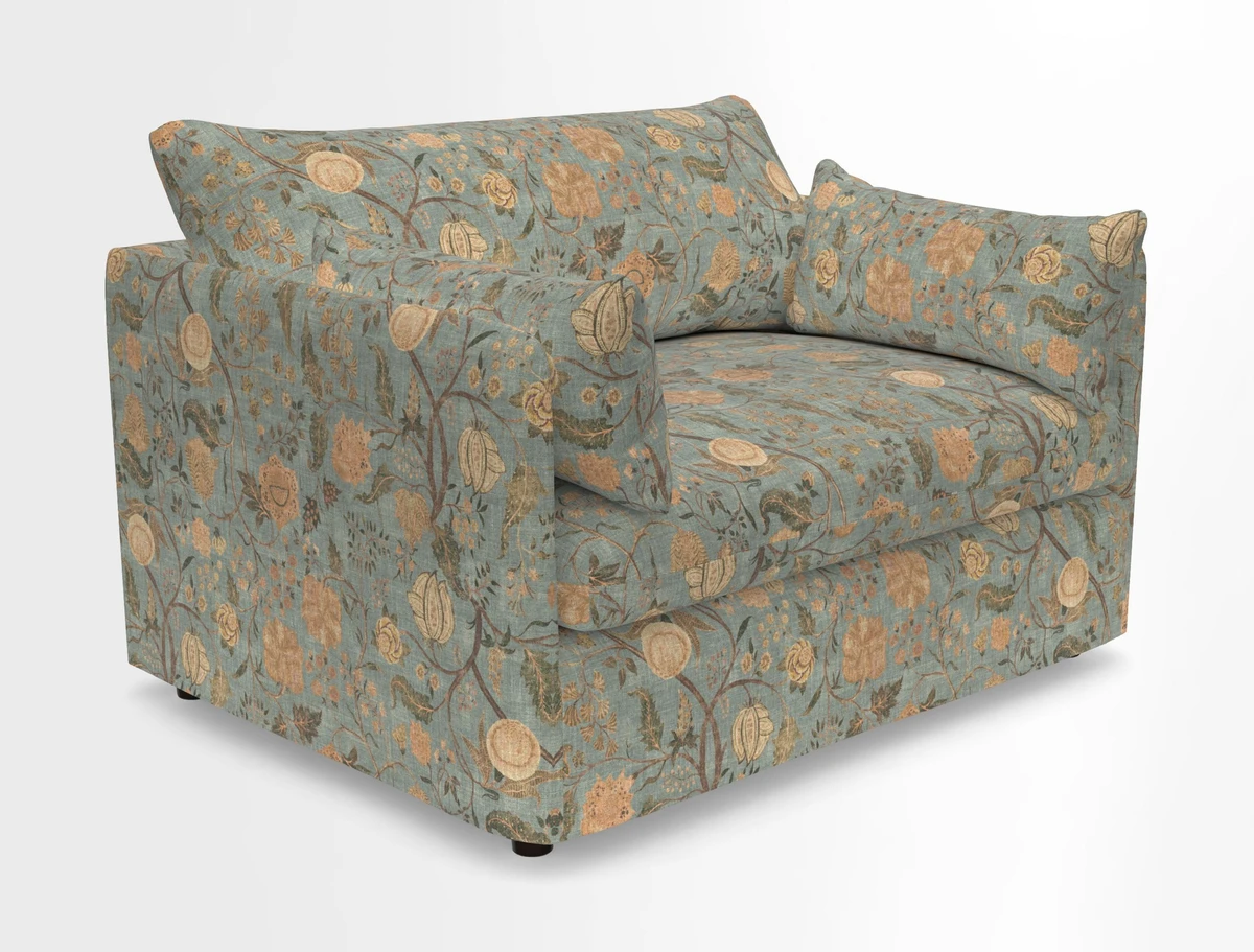 Madehurst Snuggler in Two Tone Plain Biscuit. Loose cover option available
