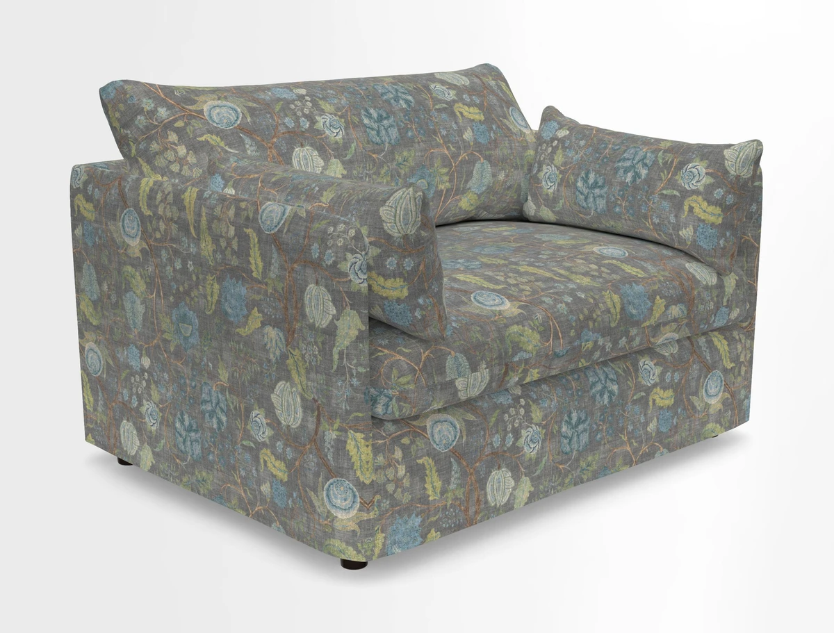 Madehurst Snuggler in Two Tone Plain Biscuit. Loose cover option available