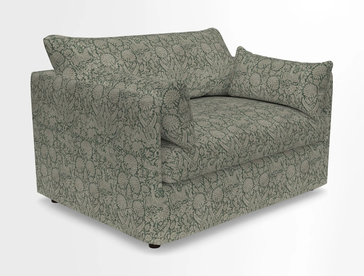 Madehurst Snuggler in Two Tone Plain Biscuit. Loose cover option available
