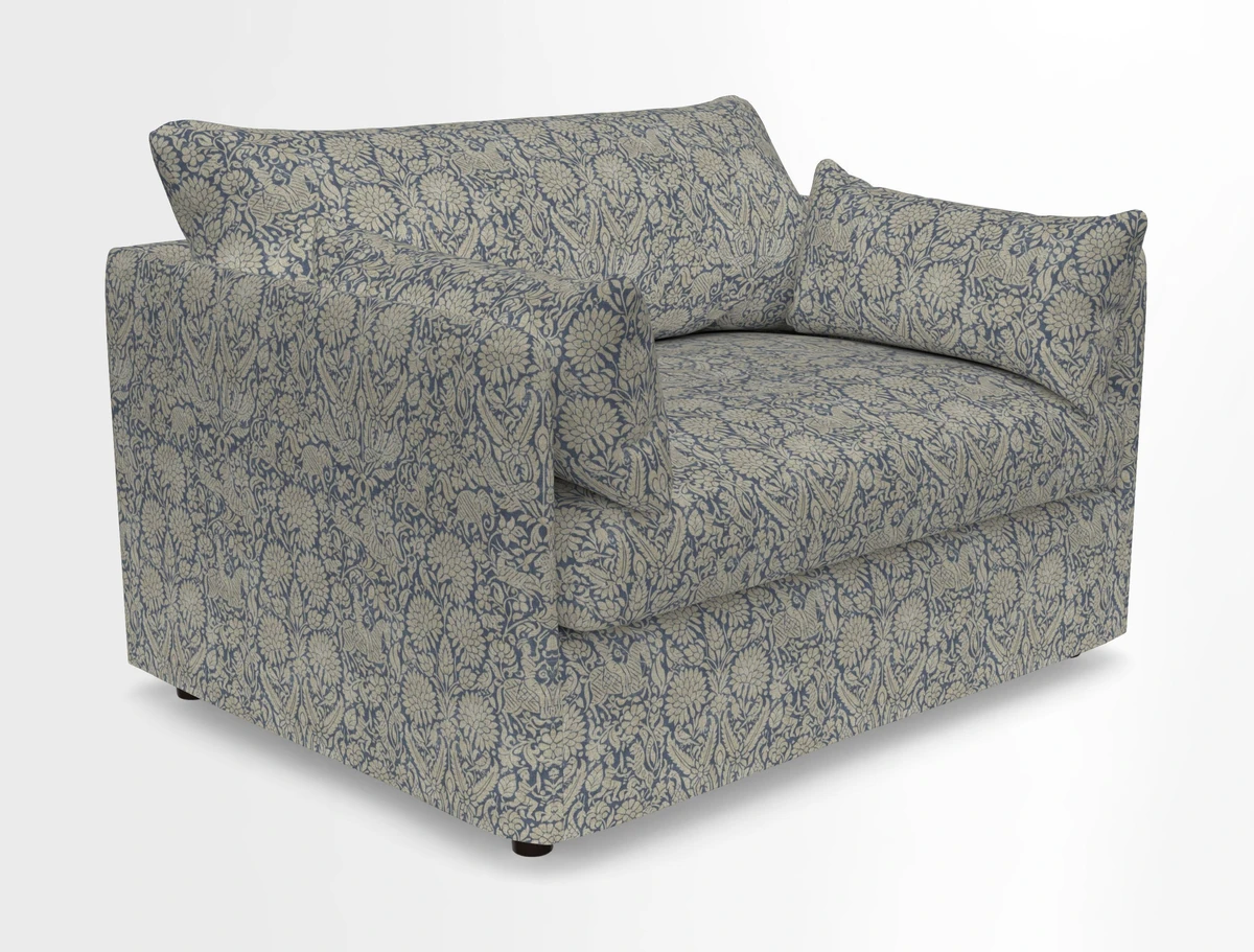 Madehurst Snuggler in Two Tone Plain Biscuit. Loose cover option available