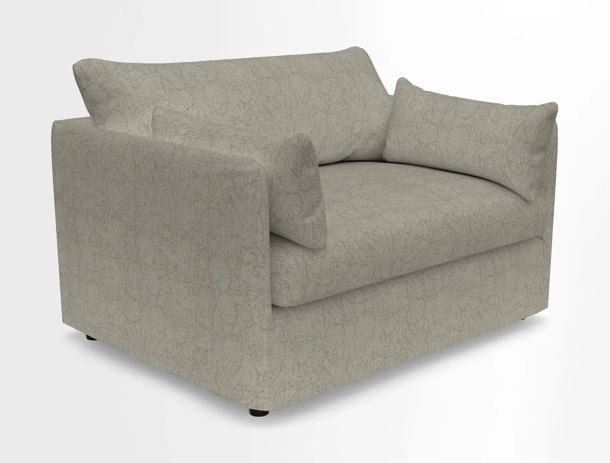 Madehurst Snuggler in Two Tone Plain Biscuit. Loose cover option available