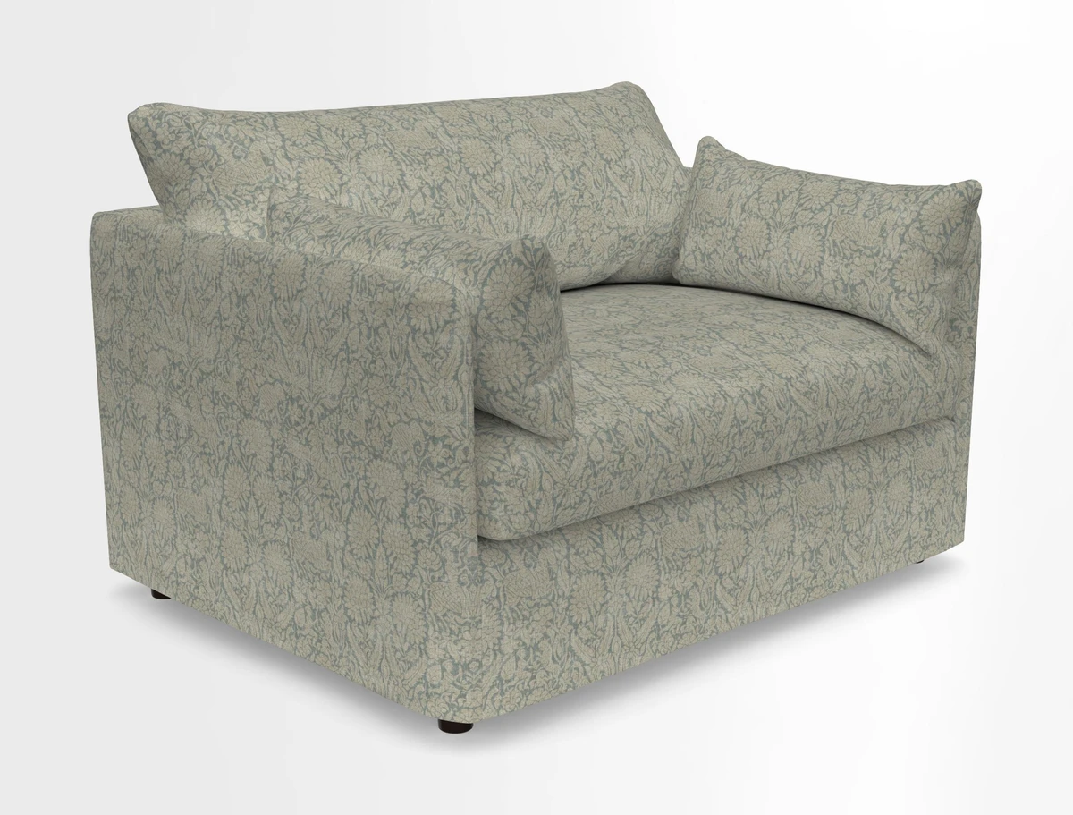 Madehurst Snuggler in Two Tone Plain Biscuit. Loose cover option available