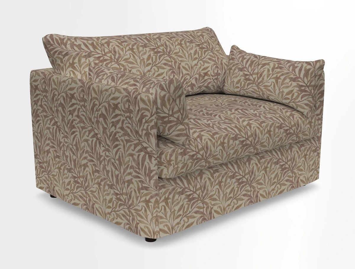Madehurst Snuggler in Two Tone Plain Biscuit. Loose cover option available