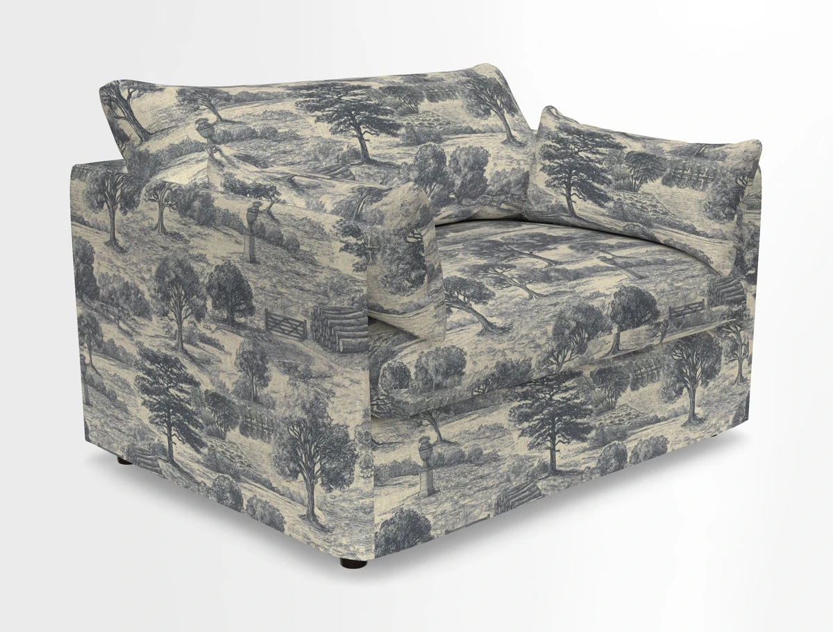 Madehurst Snuggler in Two Tone Plain Biscuit. Loose cover option available
