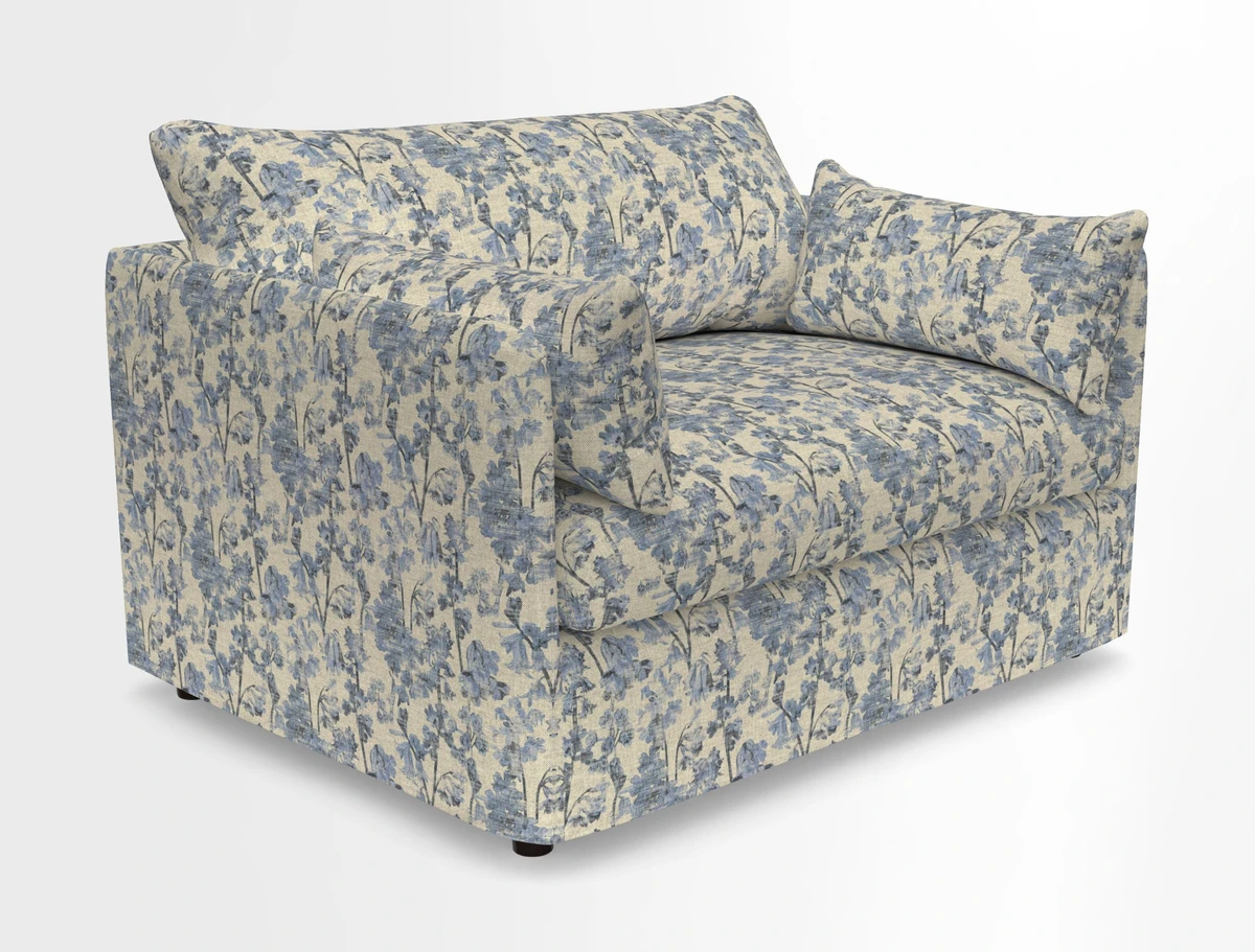 Madehurst Snuggler in Two Tone Plain Biscuit. Loose cover option available
