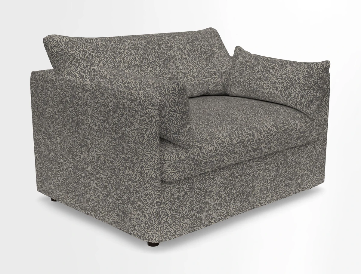 Madehurst Snuggler in Two Tone Plain Biscuit. Loose cover option available