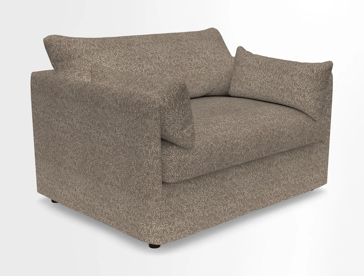 Madehurst Snuggler in Two Tone Plain Biscuit. Loose cover option available