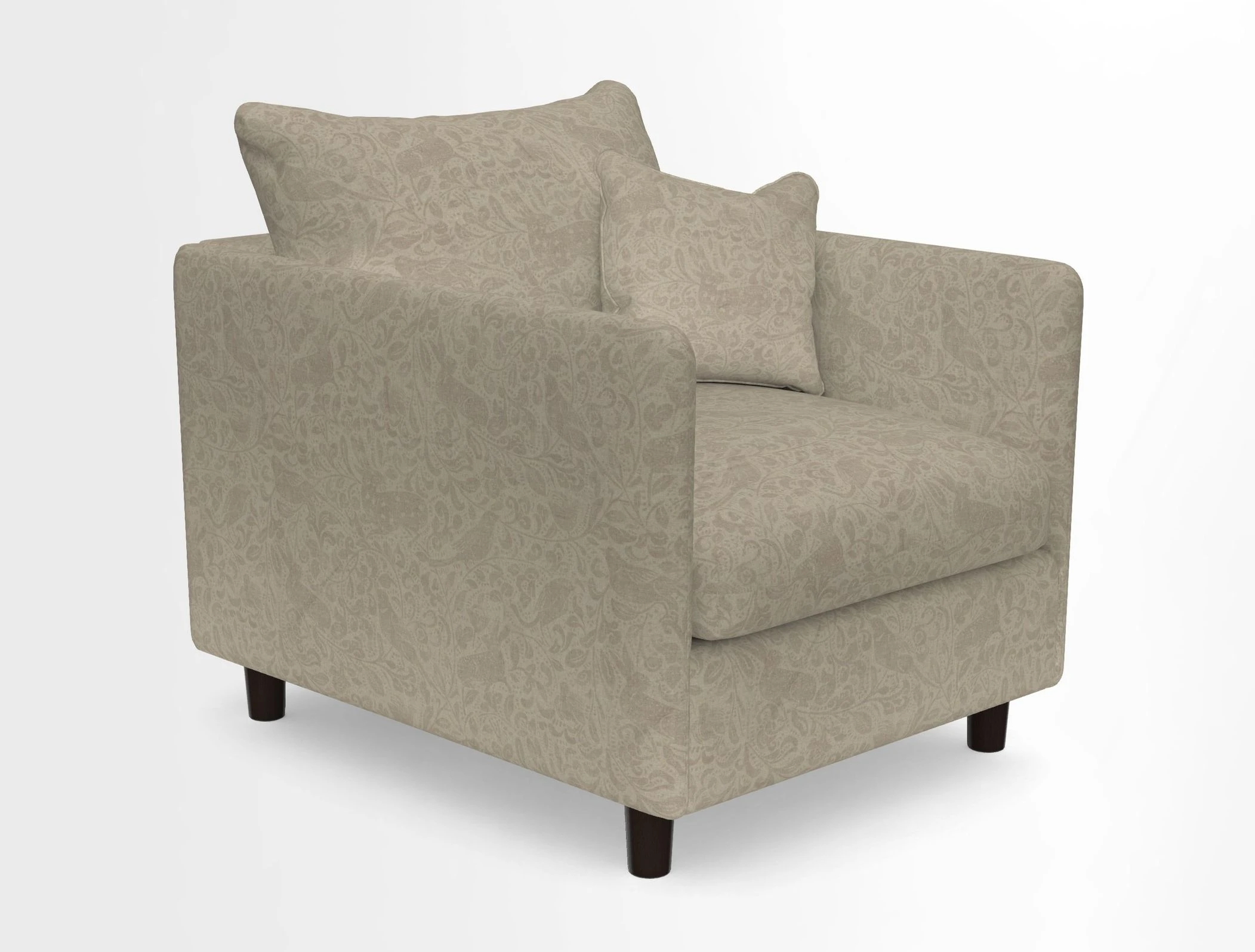 Madehurst Chair in Two Tone Plain Biscuit. Loose cover option available
