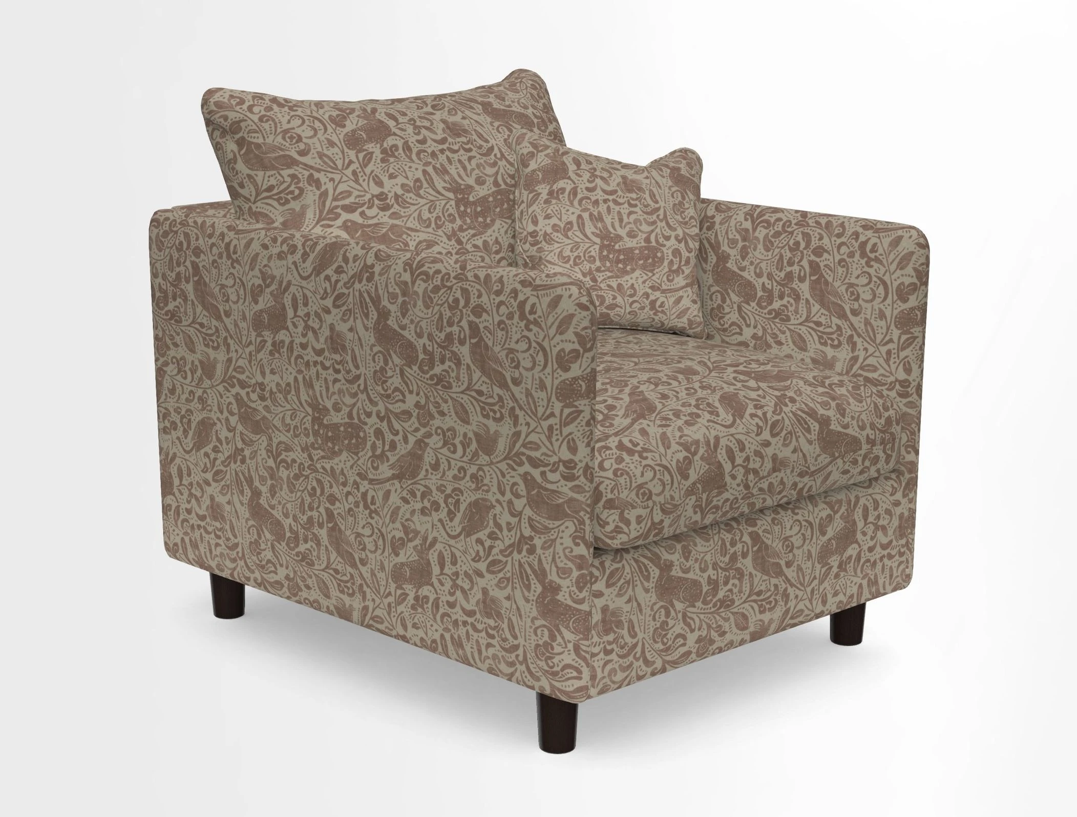 Madehurst Chair in Two Tone Plain Biscuit. Loose cover option available