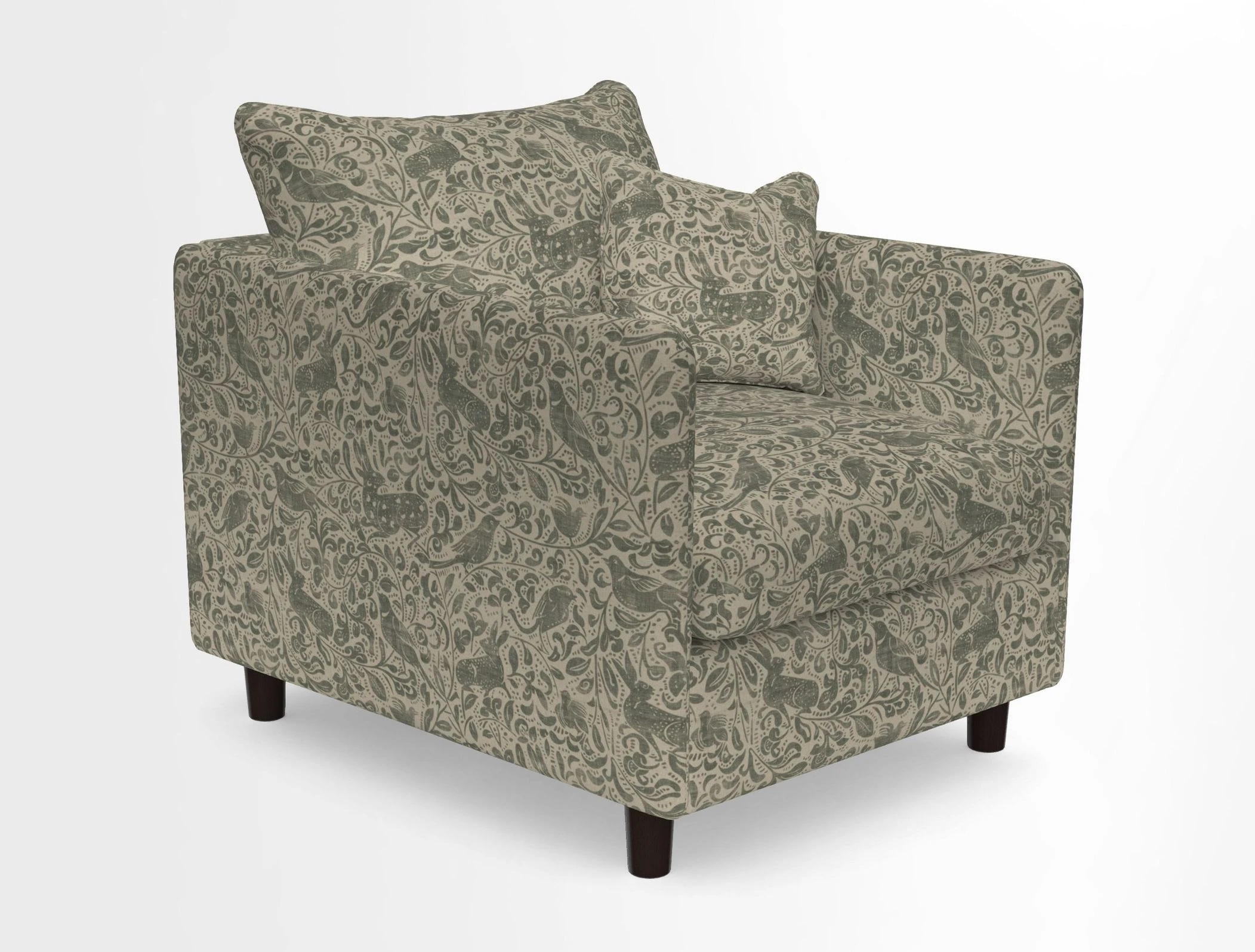 Madehurst Chair in Two Tone Plain Biscuit. Loose cover option available