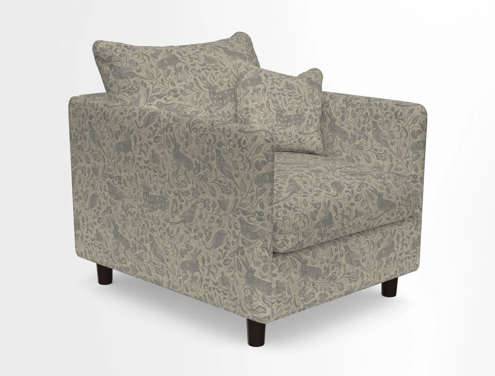 Madehurst Chair in Two Tone Plain Biscuit. Loose cover option available