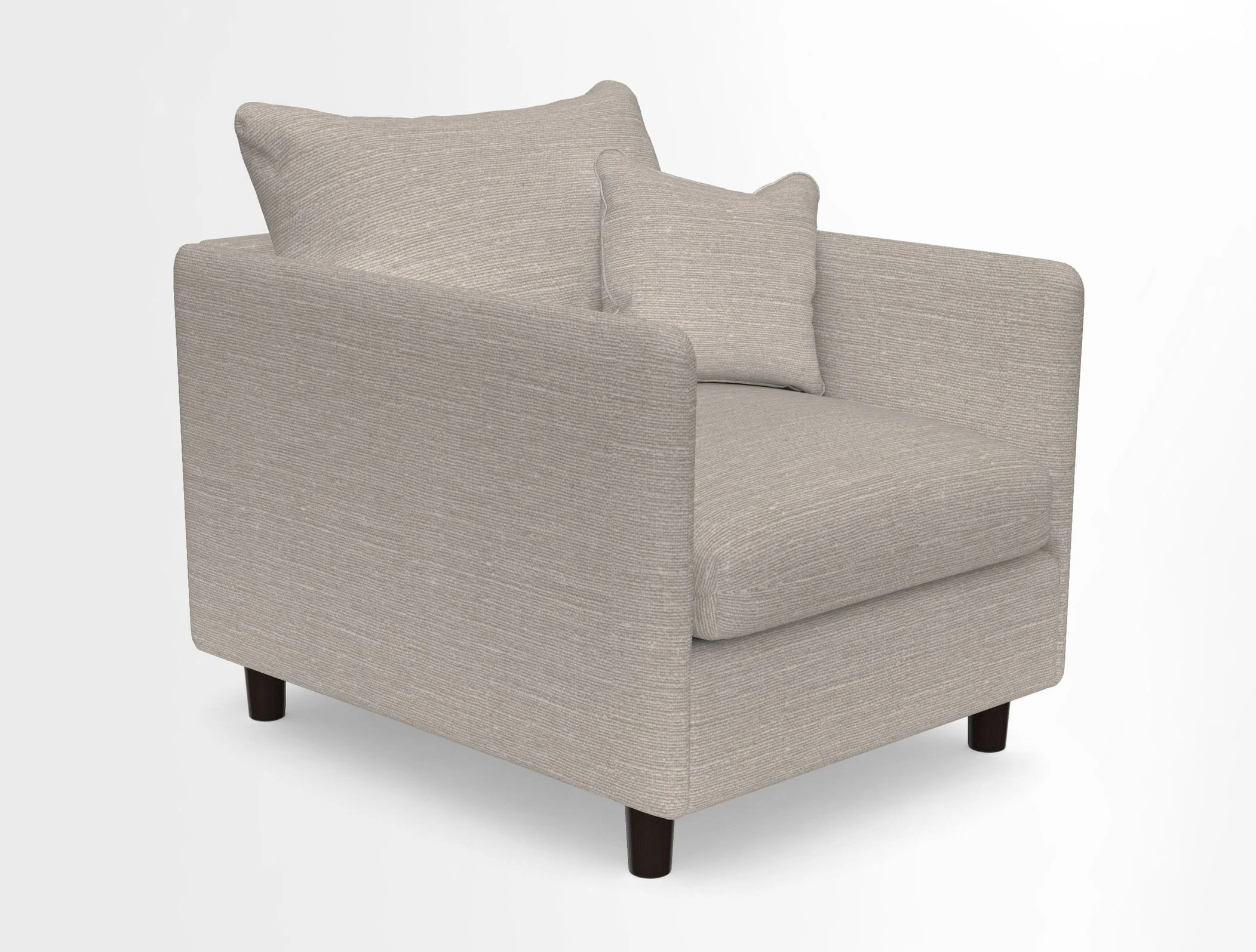 Madehurst Chair in Two Tone Plain Biscuit. Loose cover option available