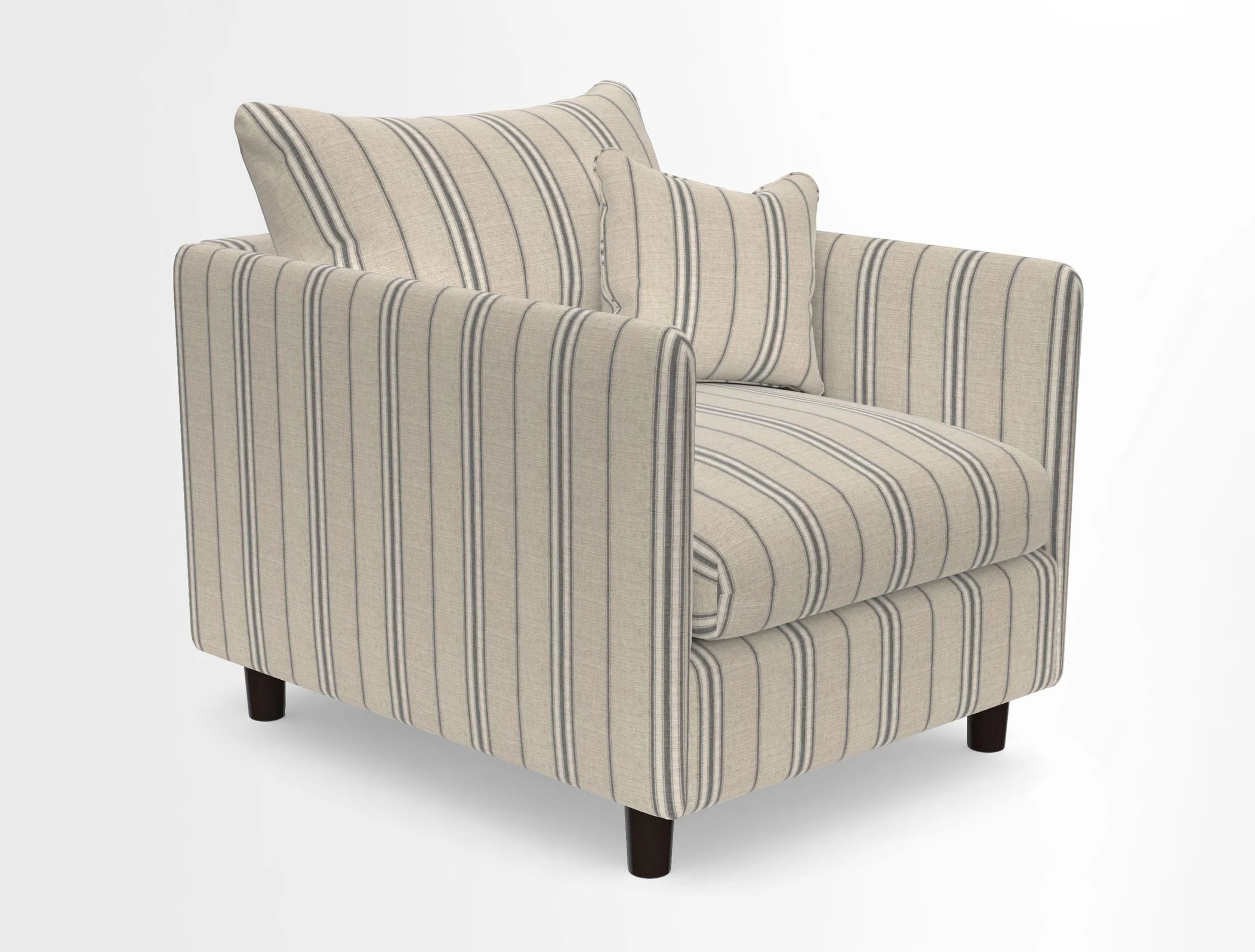 Madehurst Chair in Two Tone Plain Biscuit. Loose cover option available
