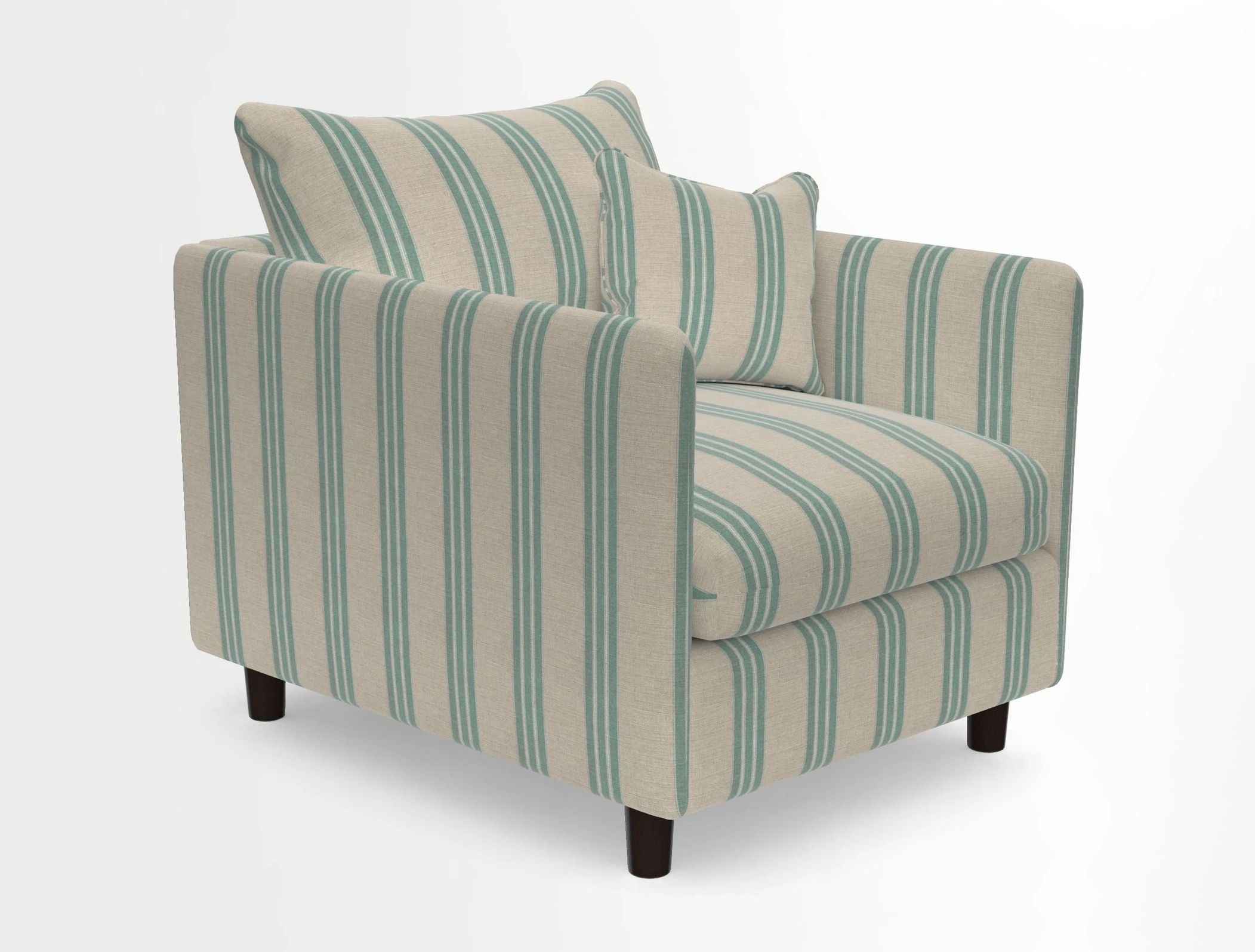 Madehurst Chair in Two Tone Plain Biscuit. Loose cover option available