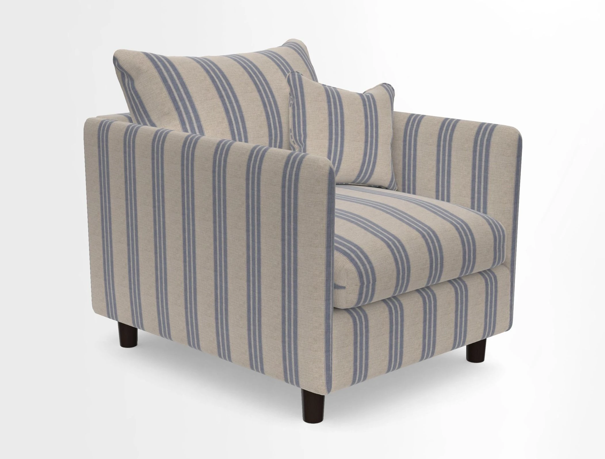 Madehurst Chair in Two Tone Plain Biscuit. Loose cover option available