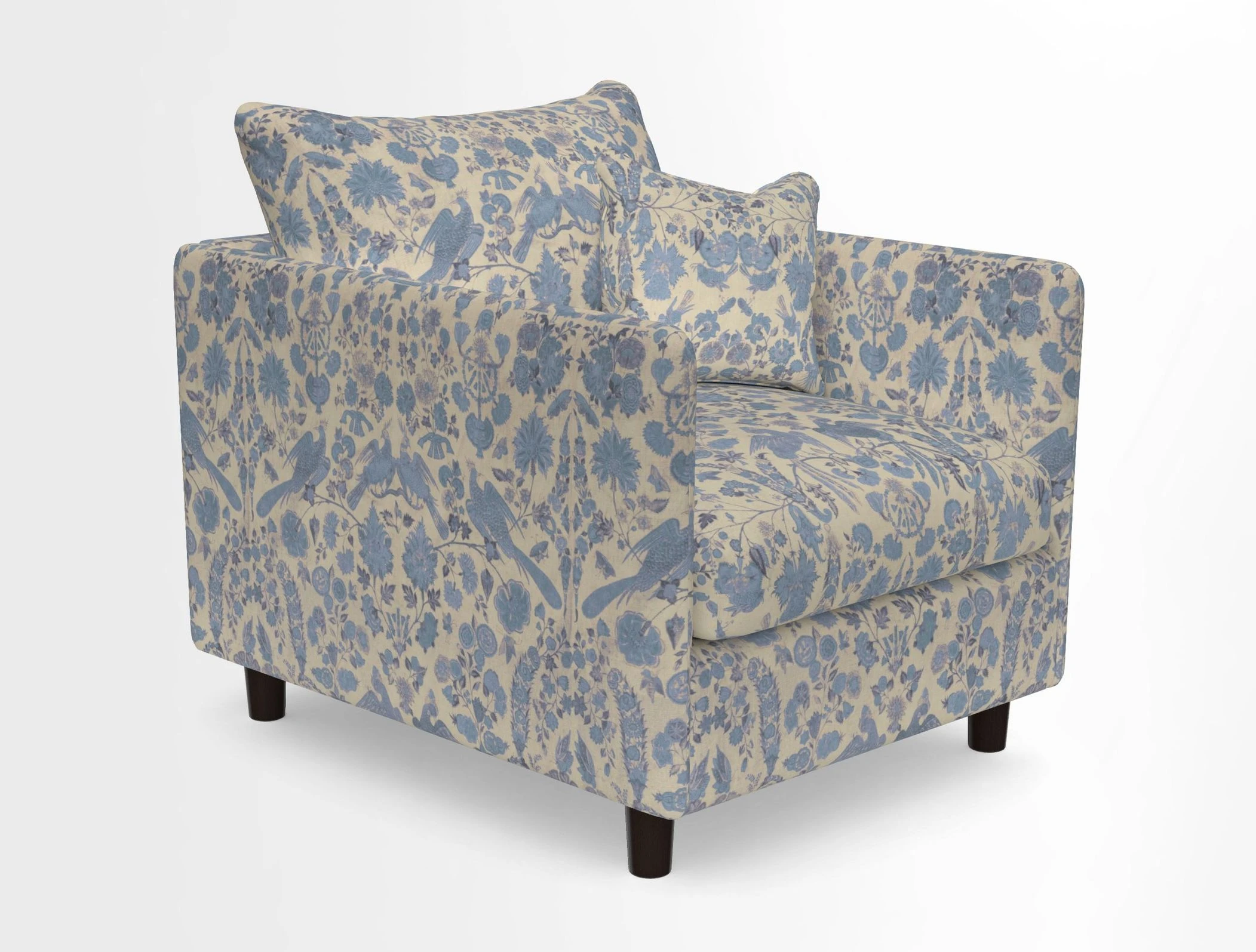 Madehurst Chair in Two Tone Plain Biscuit. Loose cover option available