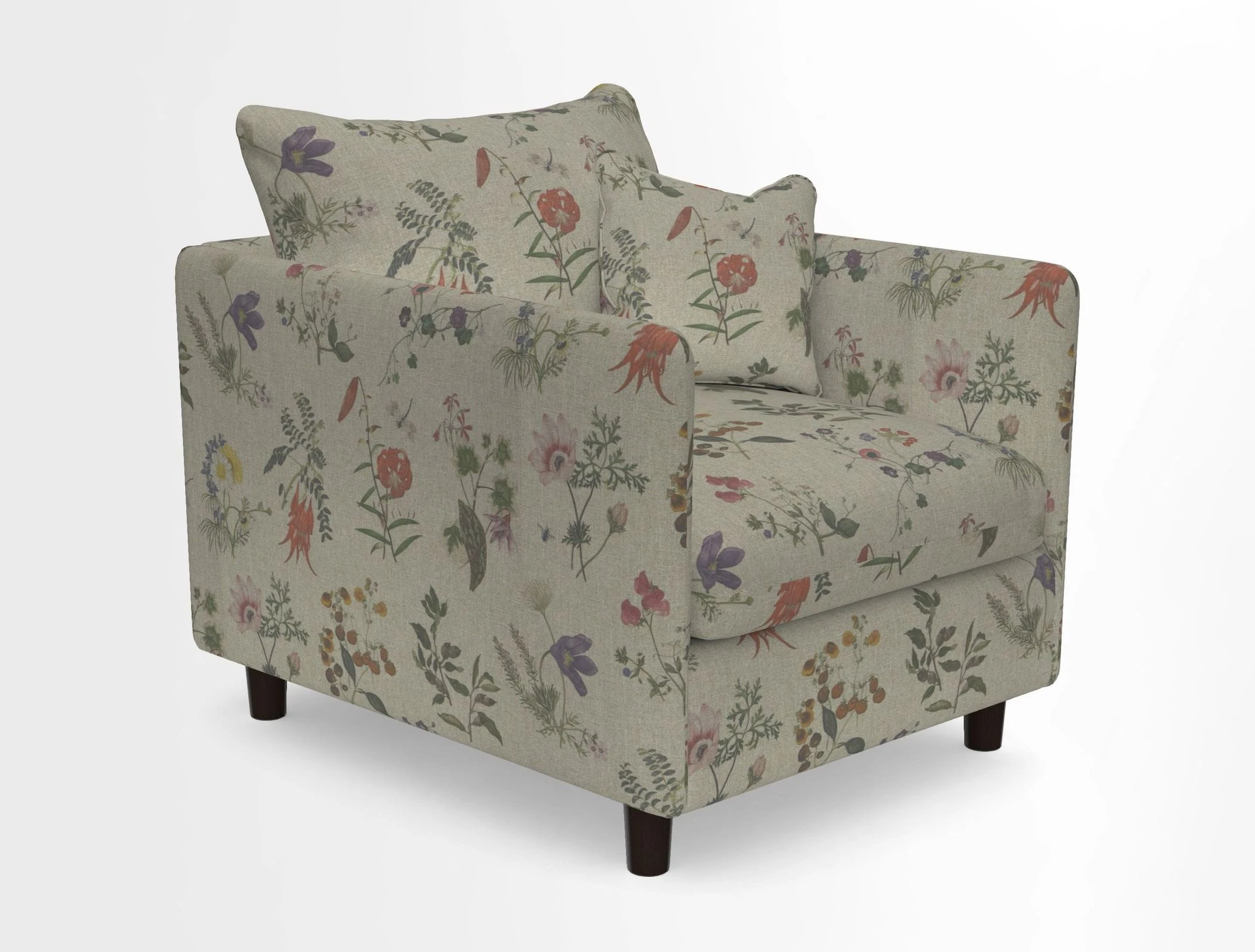 Madehurst Chair in Two Tone Plain Biscuit. Loose cover option available