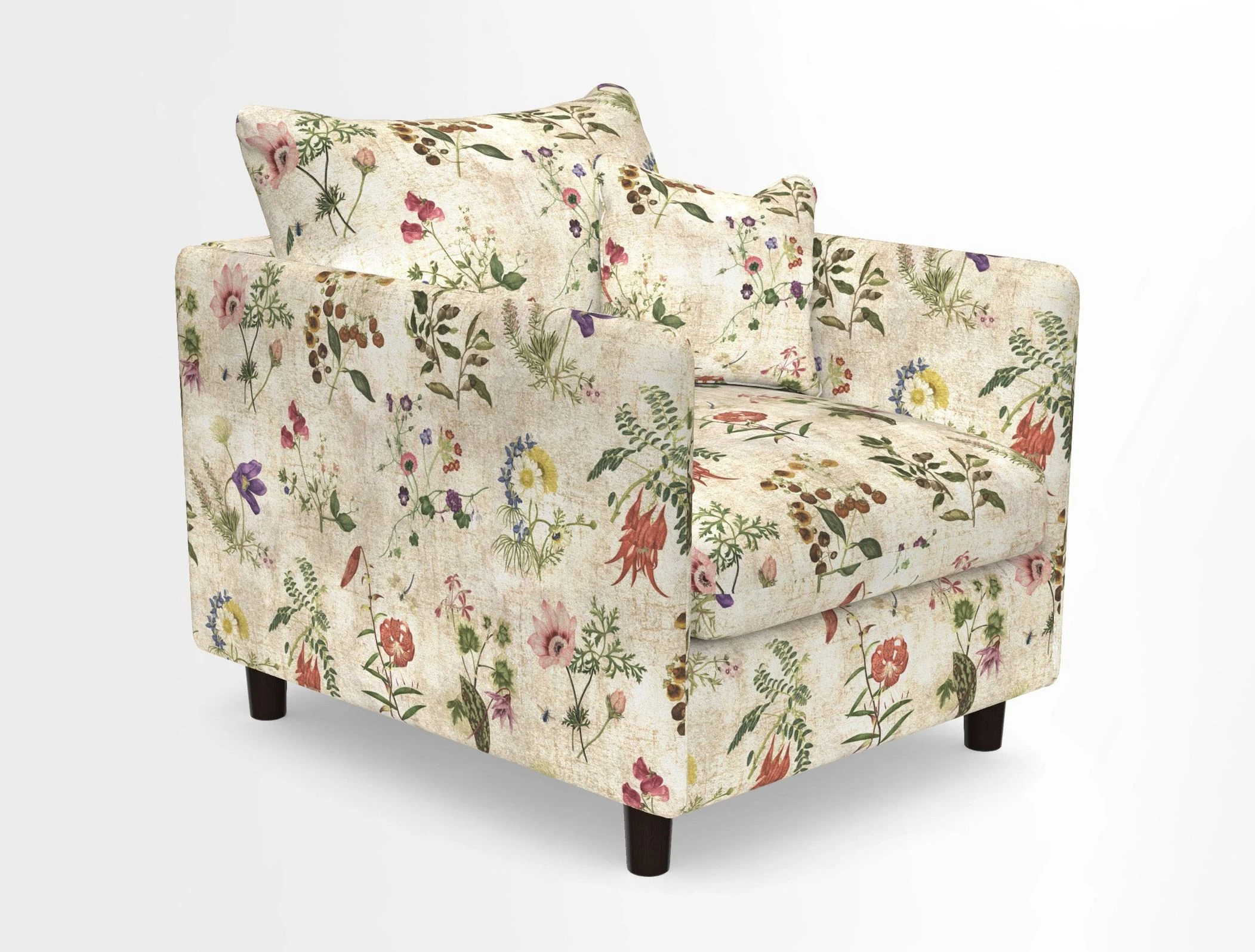Madehurst Chair in Two Tone Plain Biscuit. Loose cover option available