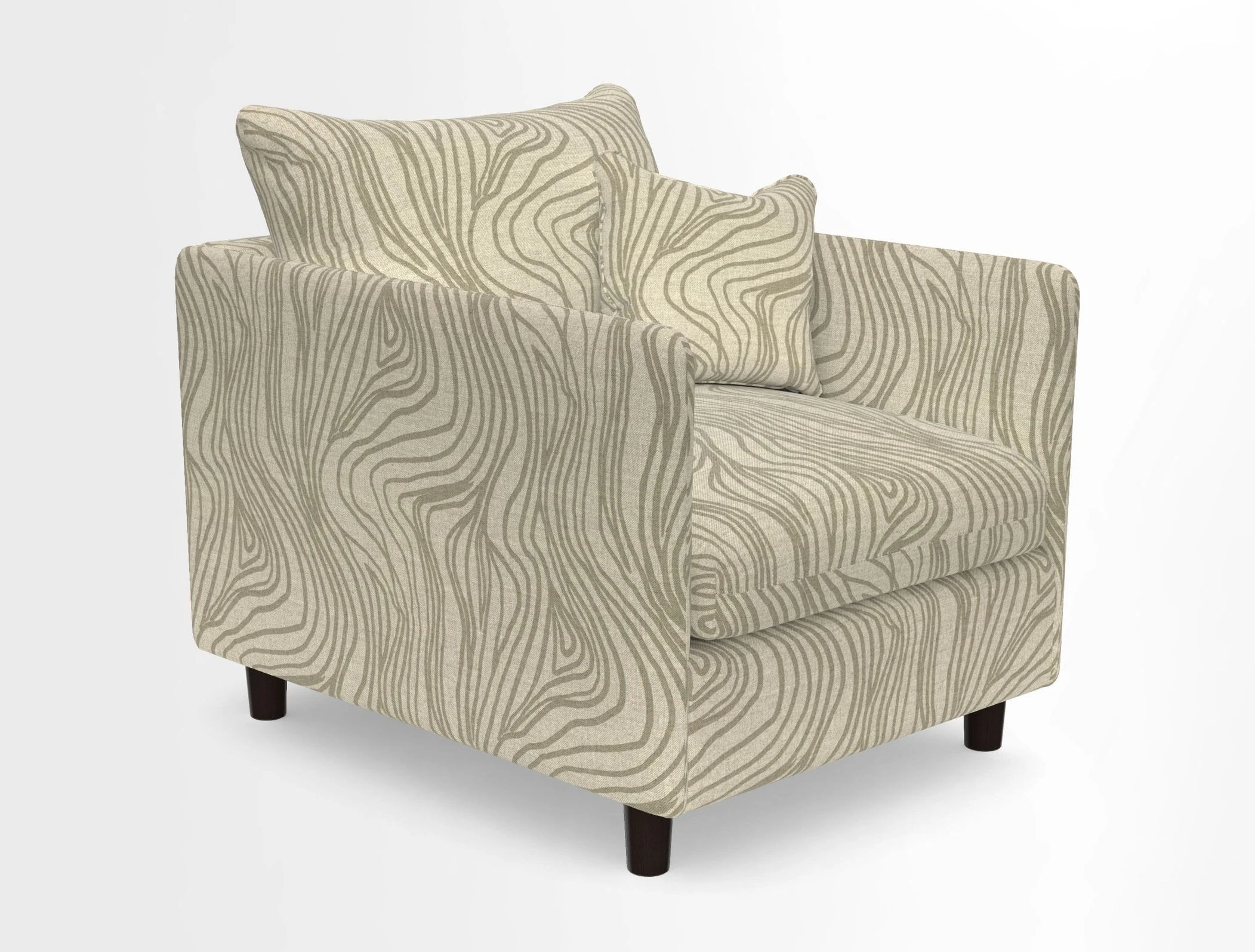 Madehurst Chair in Two Tone Plain Biscuit. Loose cover option available