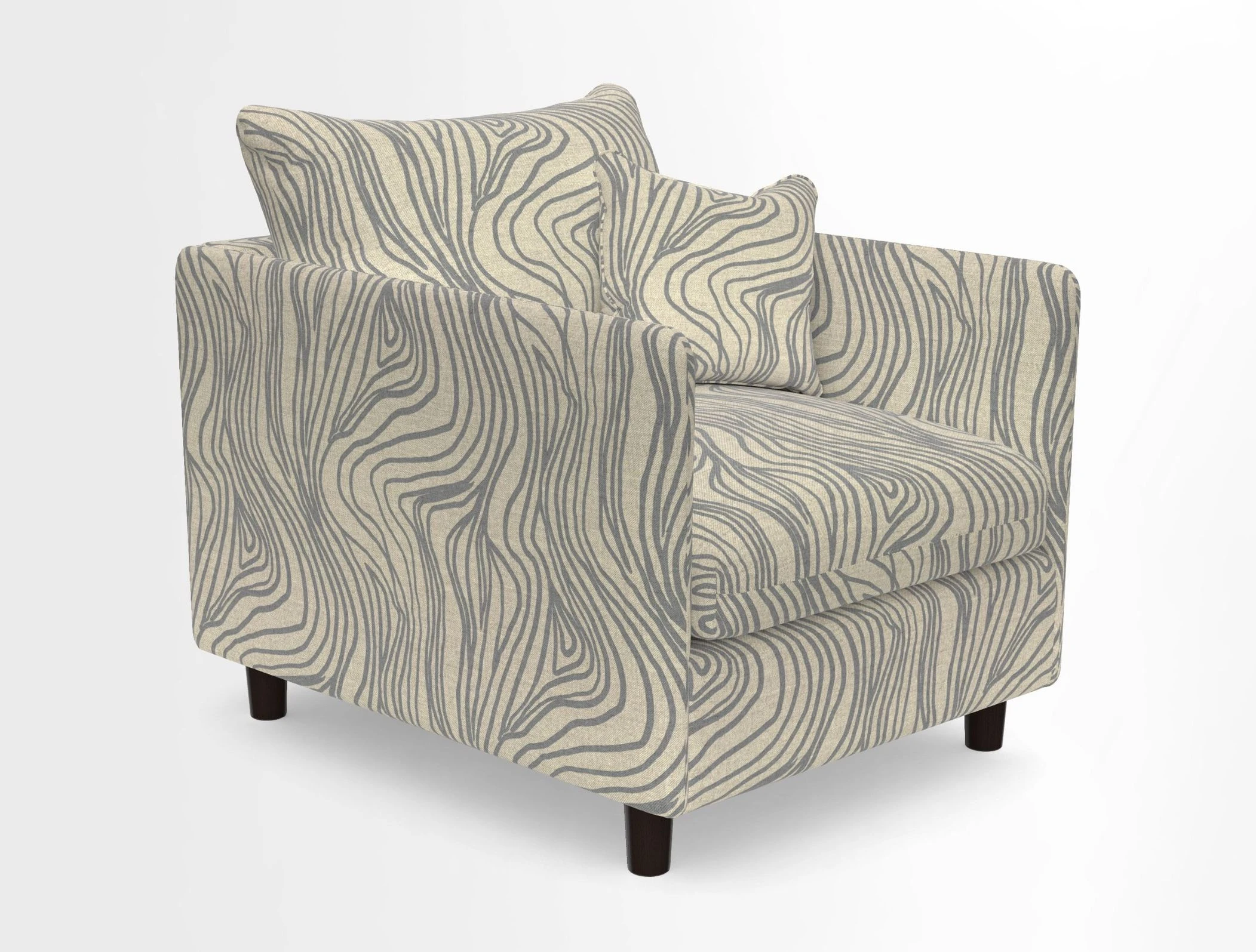 Madehurst Chair in Two Tone Plain Biscuit. Loose cover option available