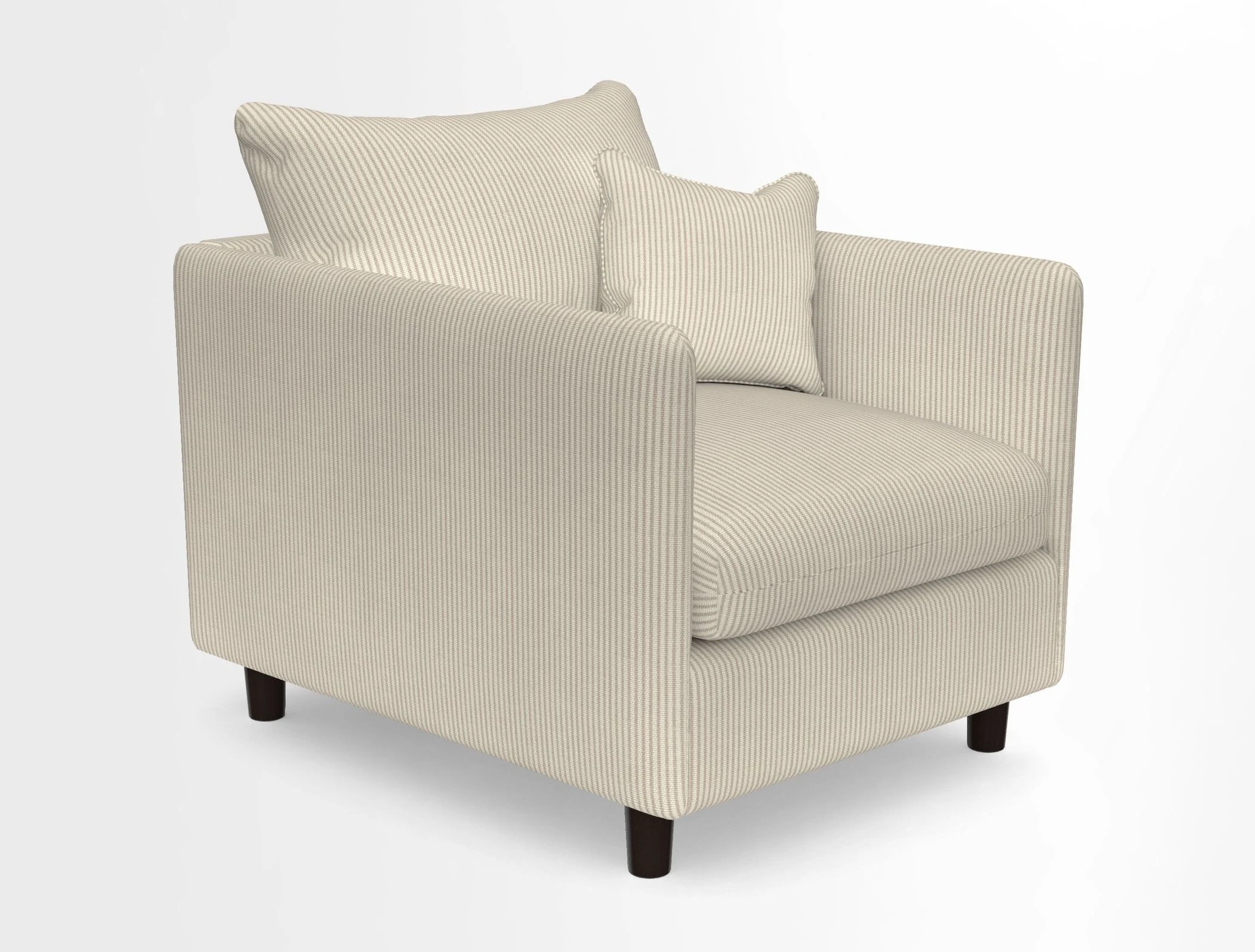 Madehurst Chair in Two Tone Plain Biscuit. Loose cover option available