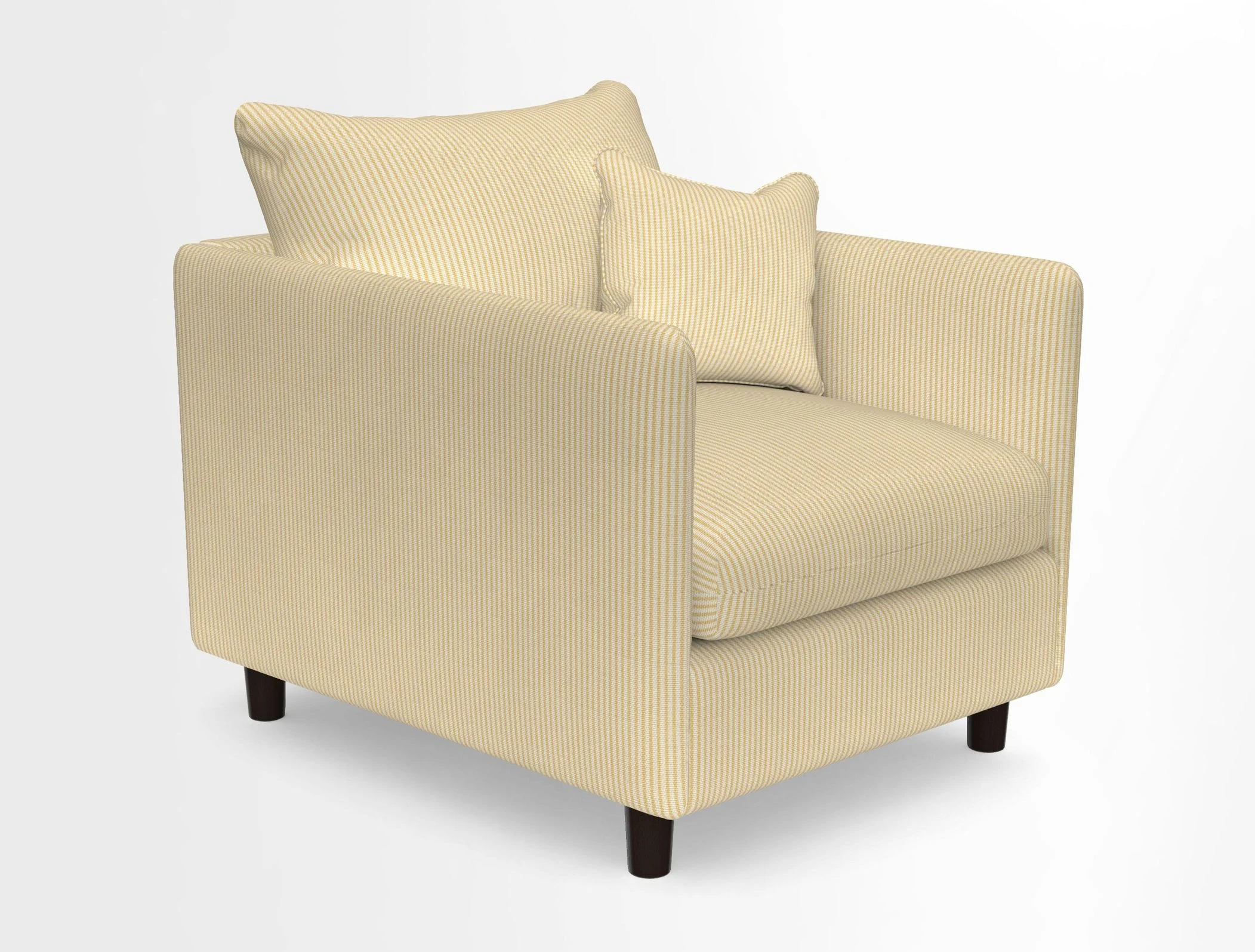 Madehurst Chair in Two Tone Plain Biscuit. Loose cover option available