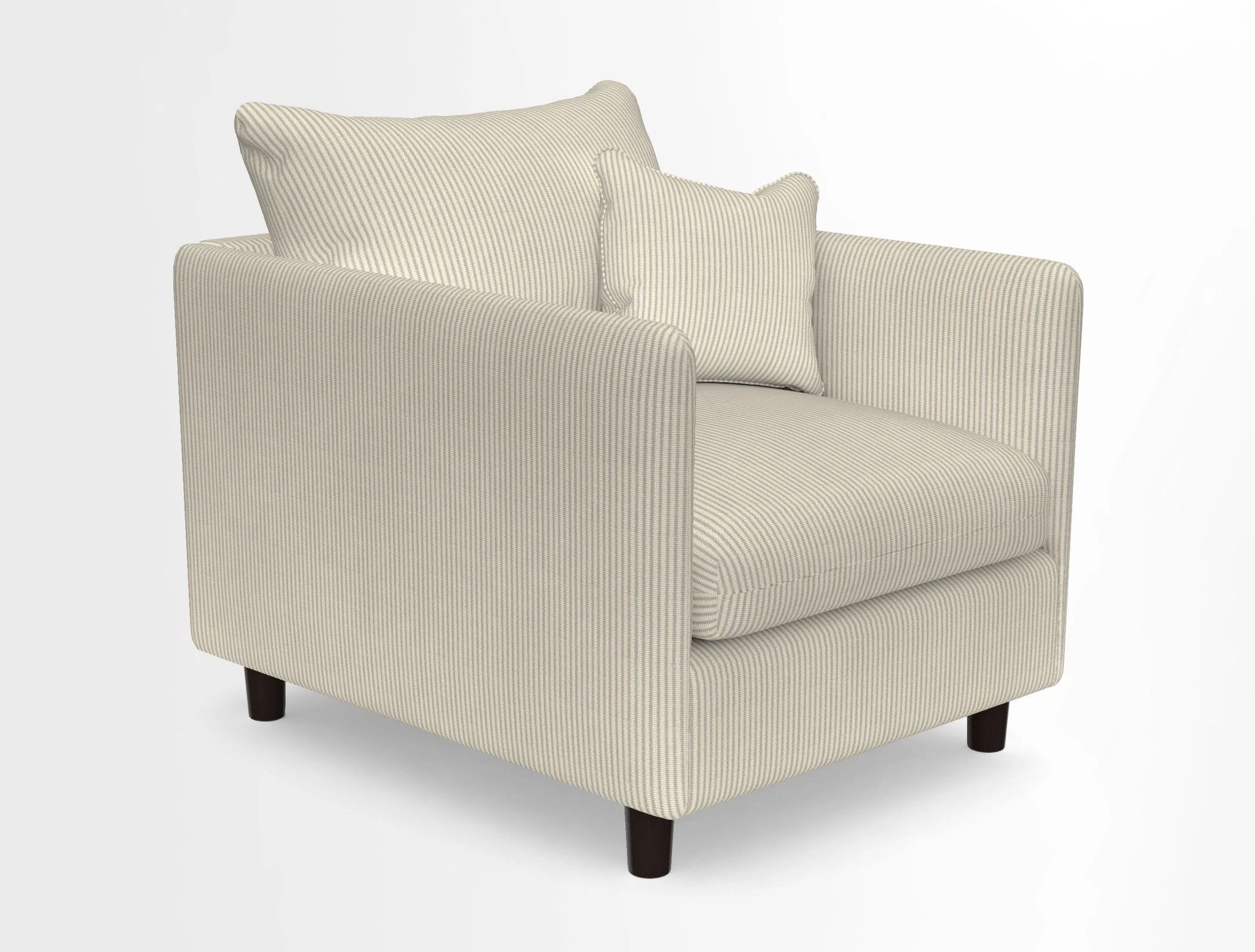 Madehurst Chair in Two Tone Plain Biscuit. Loose cover option available