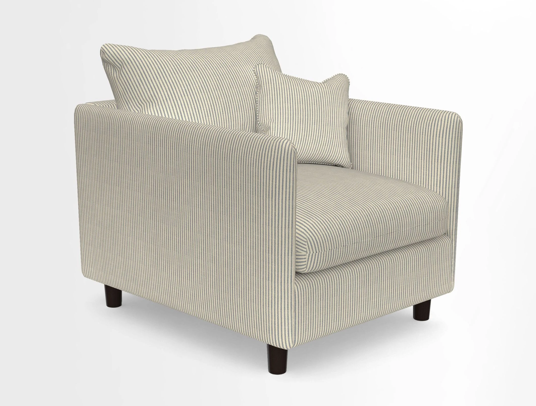 Madehurst Chair in Two Tone Plain Biscuit. Loose cover option available
