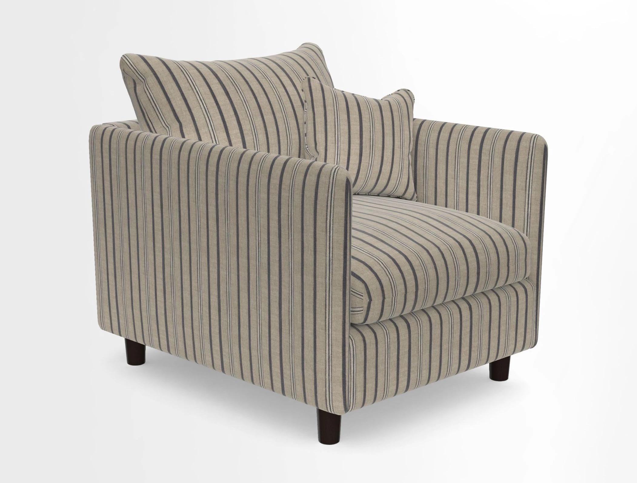 Madehurst Chair in Two Tone Plain Biscuit. Loose cover option available