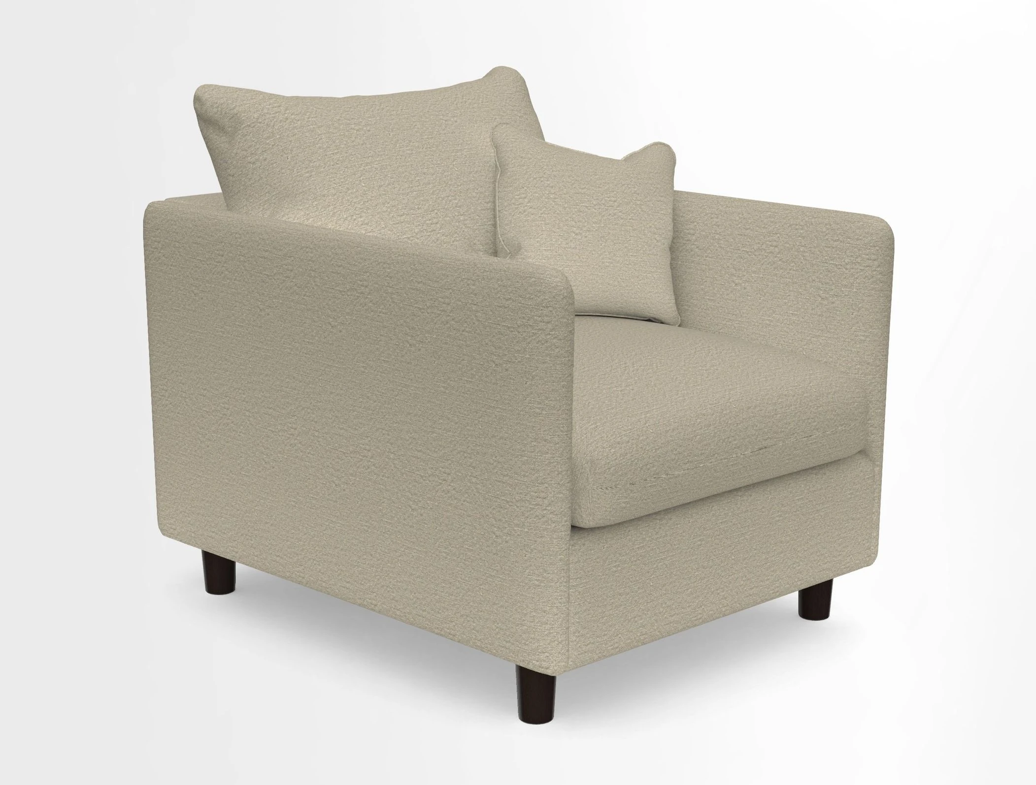 Madehurst Chair in Two Tone Plain Biscuit. Loose cover option available