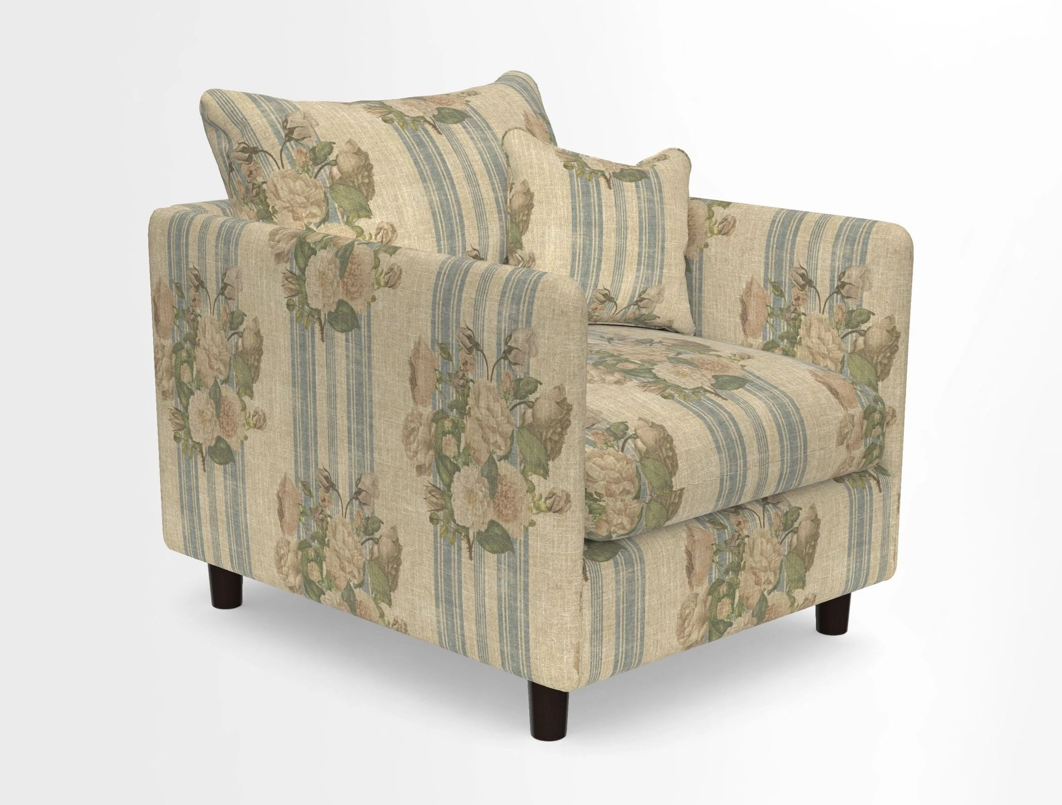 Madehurst Chair in Two Tone Plain Biscuit. Loose cover option available