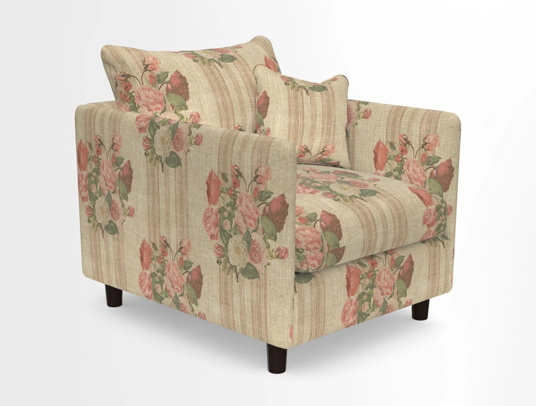 Madehurst Chair in Two Tone Plain Biscuit. Loose cover option available