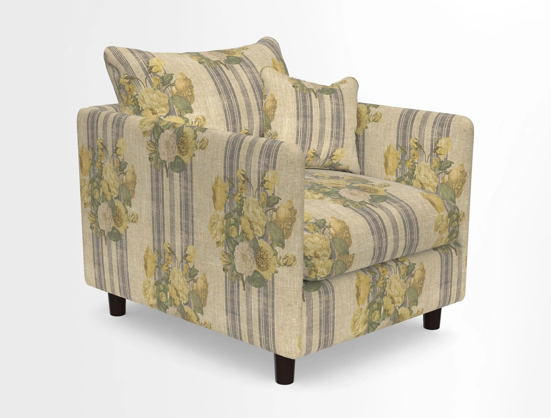 Madehurst Chair in Two Tone Plain Biscuit. Loose cover option available