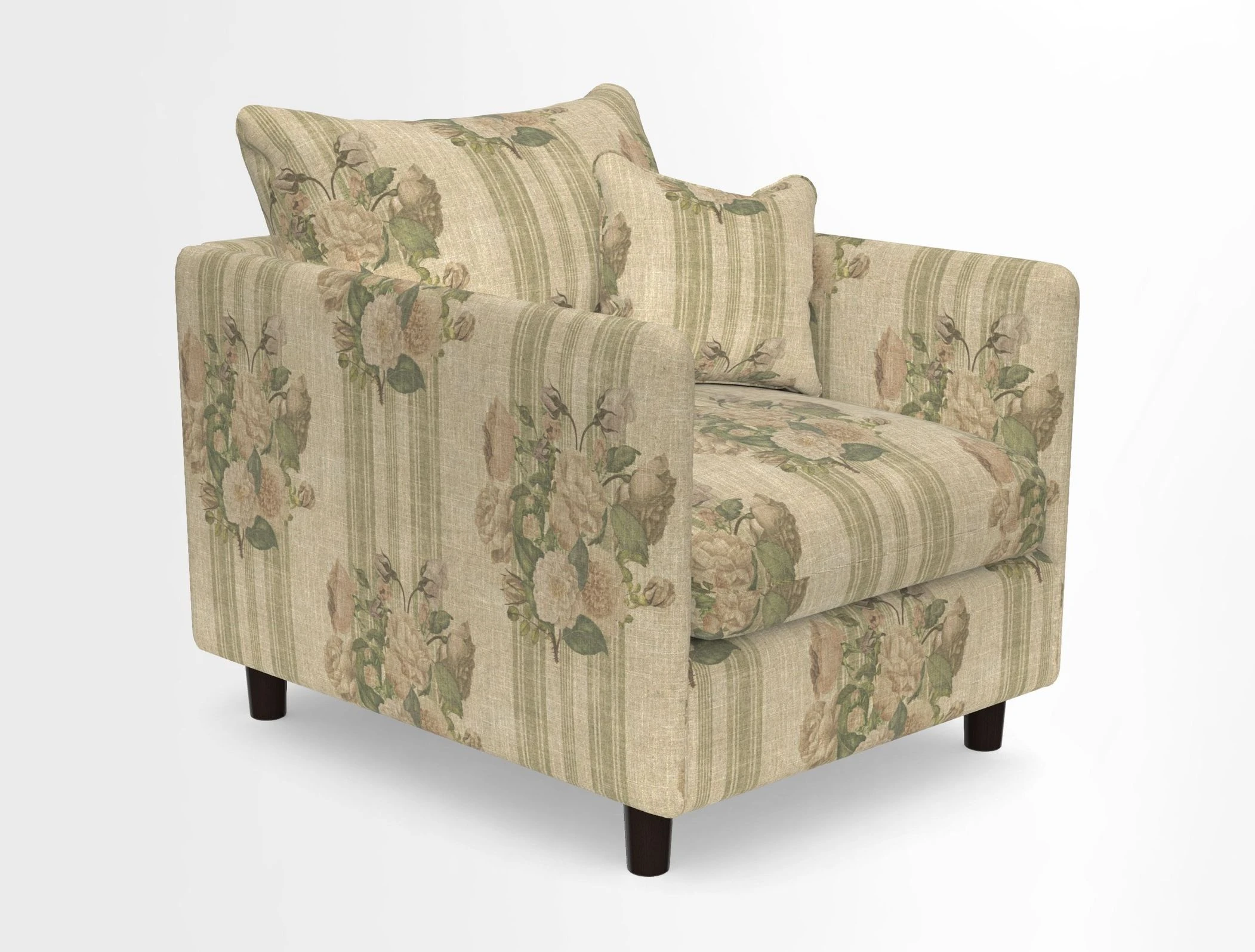 Madehurst Chair in Two Tone Plain Biscuit. Loose cover option available