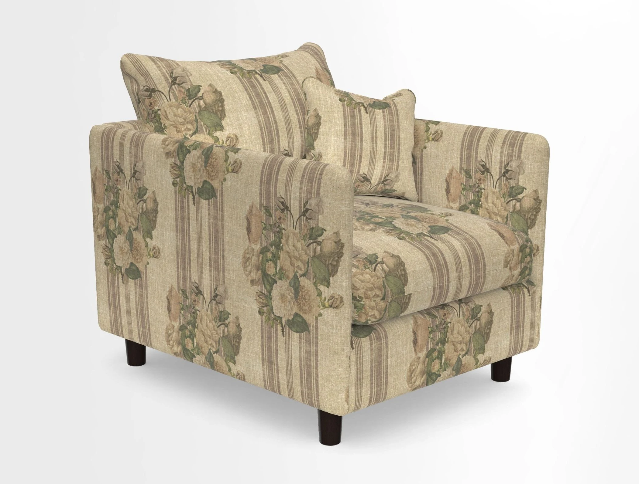 Madehurst Chair in Two Tone Plain Biscuit. Loose cover option available