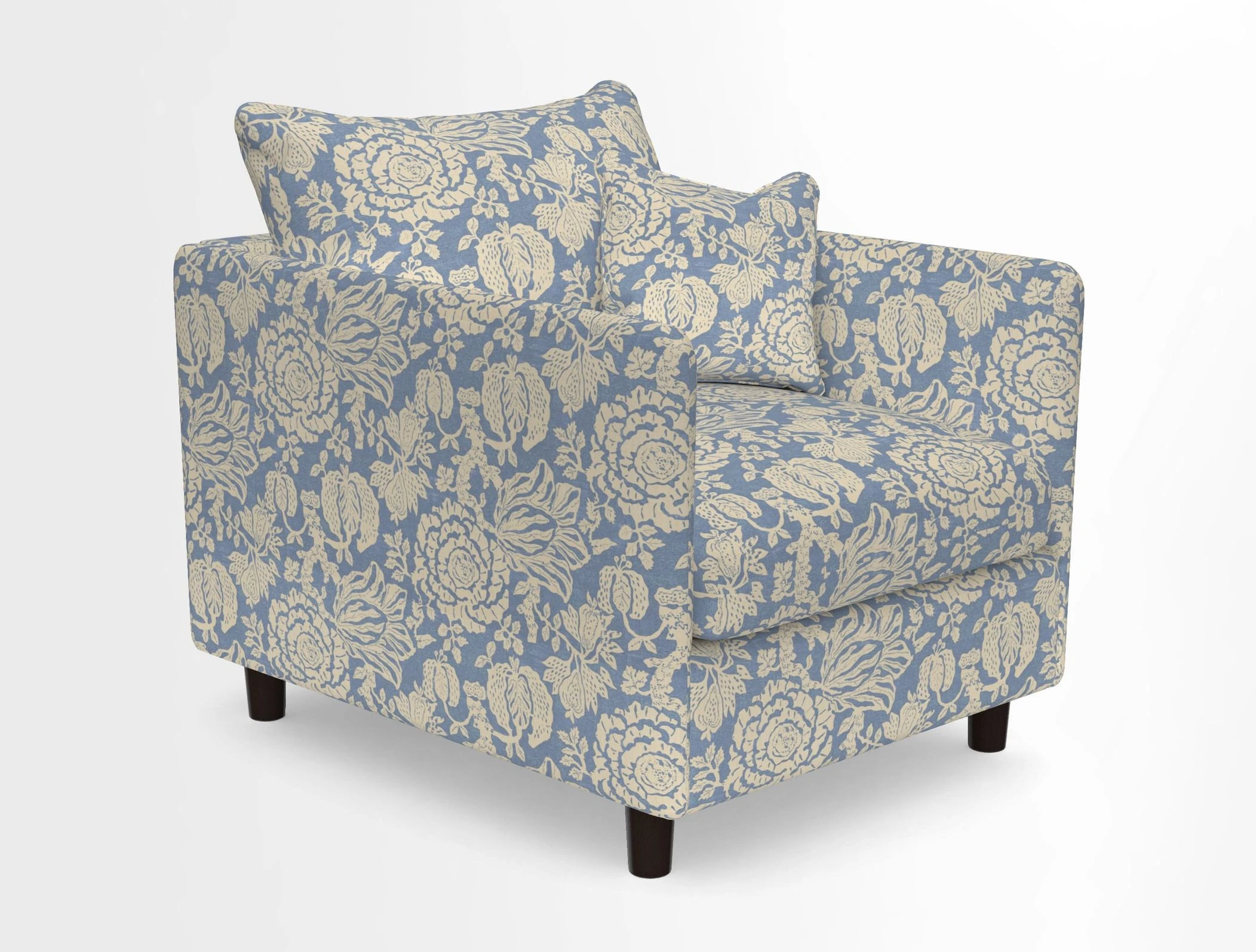 Madehurst Chair in Two Tone Plain Biscuit. Loose cover option available