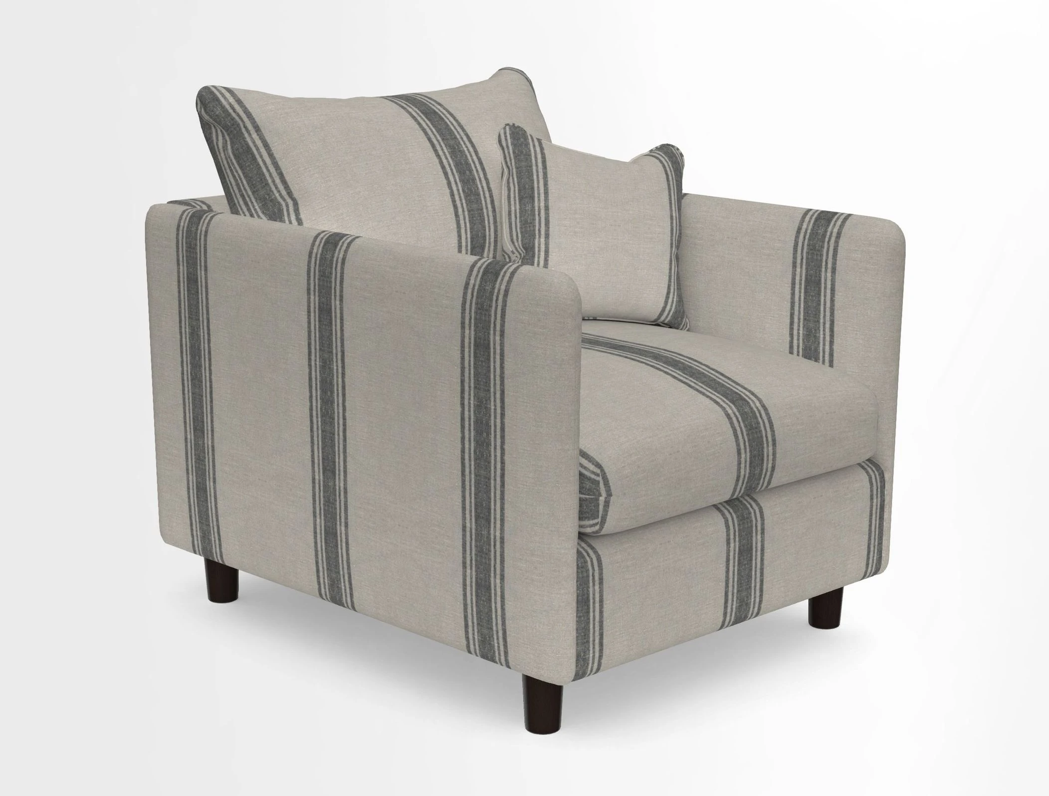 Madehurst Chair in Two Tone Plain Biscuit. Loose cover option available