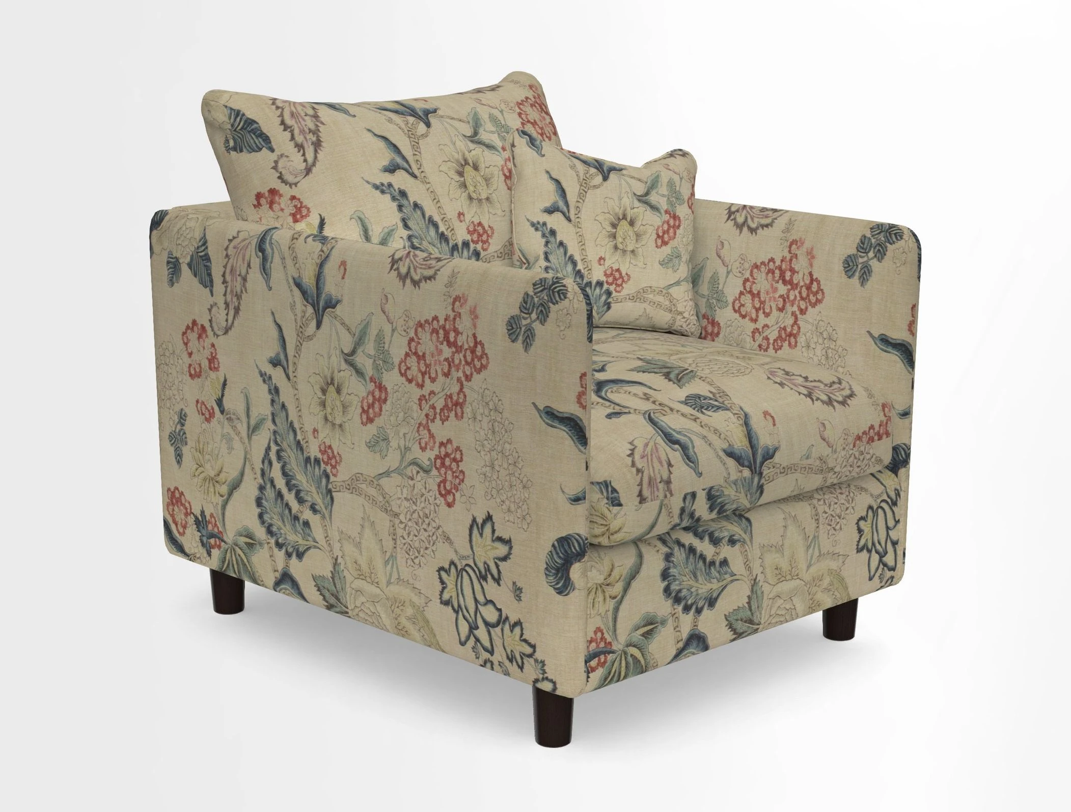 Madehurst Chair in Two Tone Plain Biscuit. Loose cover option available