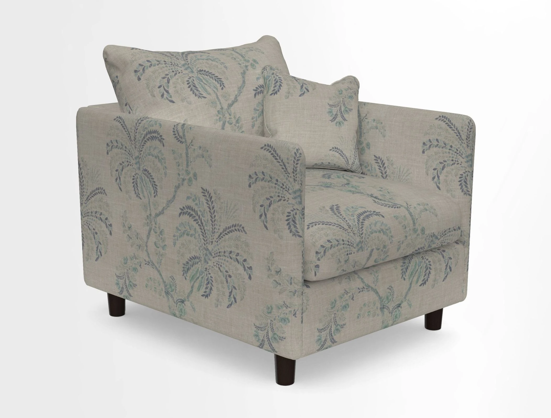Madehurst Chair in Two Tone Plain Biscuit. Loose cover option available
