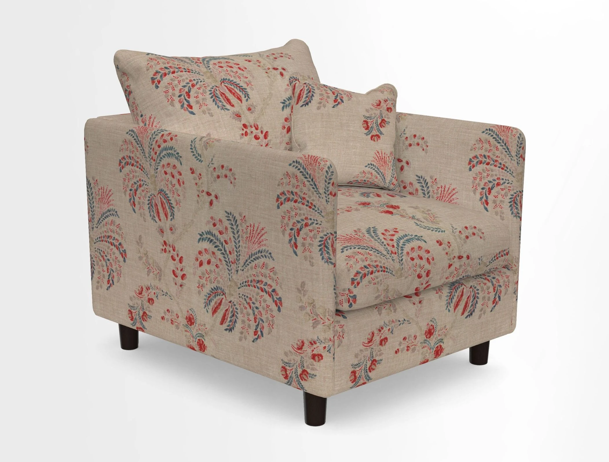 Madehurst Chair in Two Tone Plain Biscuit. Loose cover option available