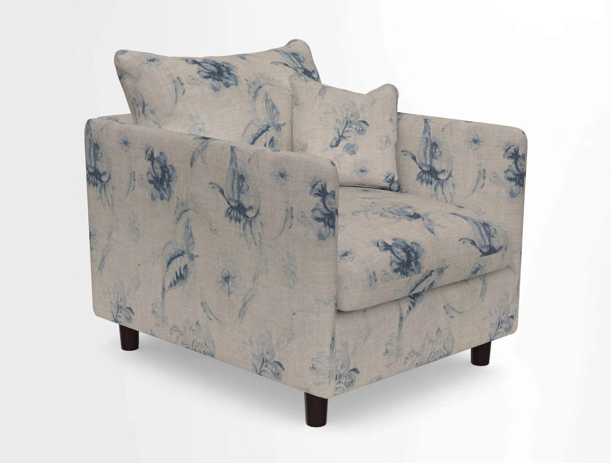 Madehurst Chair in Two Tone Plain Biscuit. Loose cover option available
