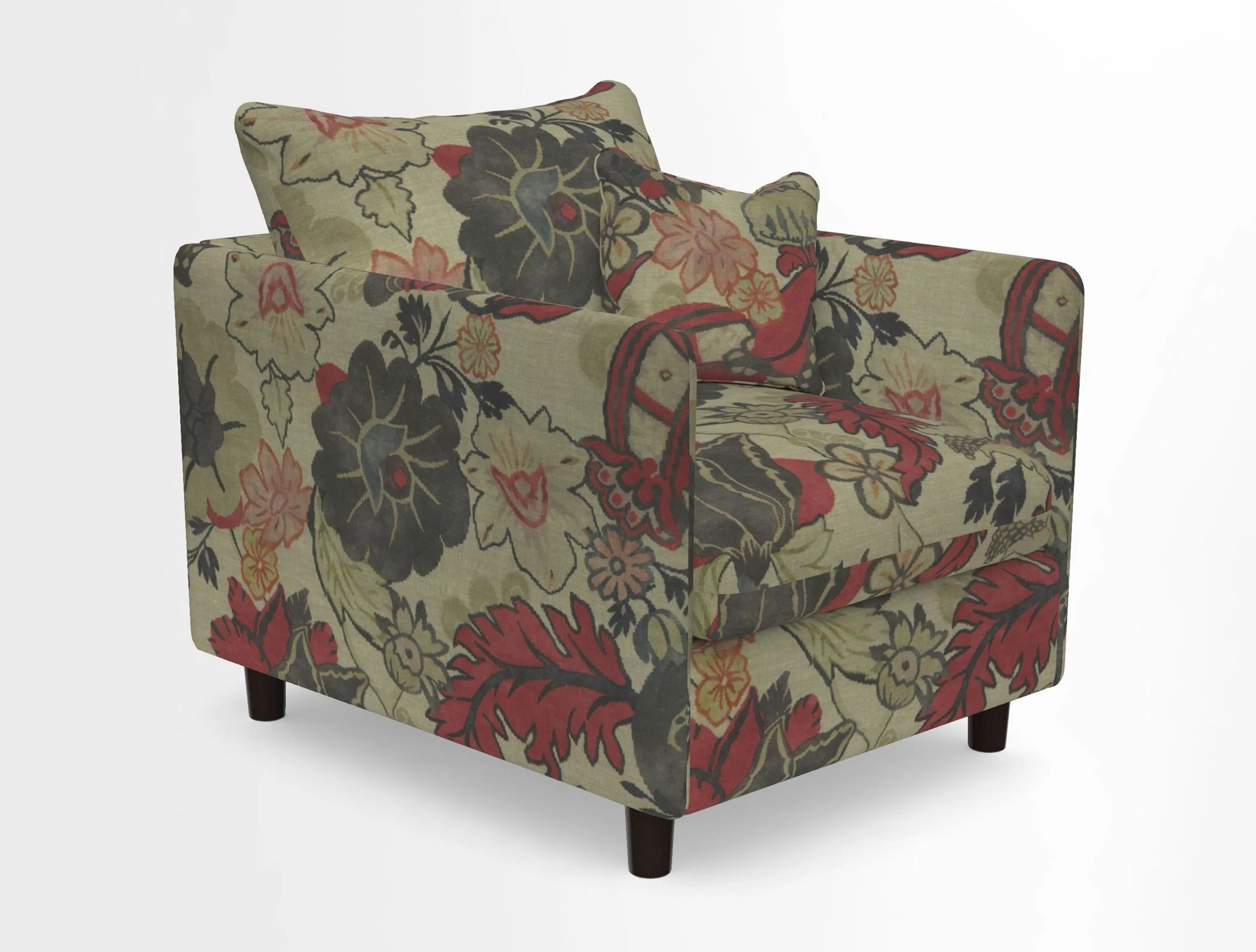 Madehurst Chair in Two Tone Plain Biscuit. Loose cover option available