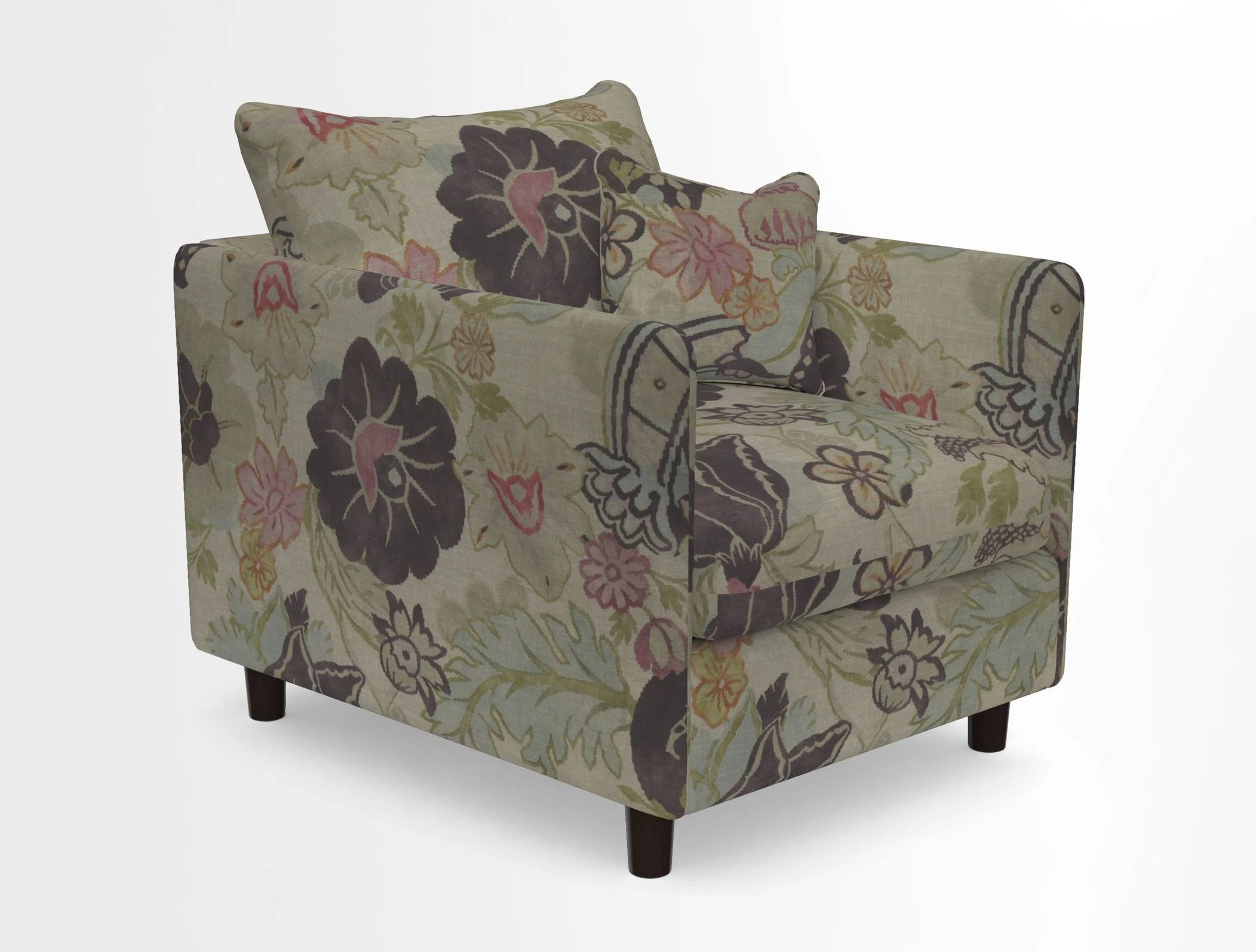 Madehurst Chair in Two Tone Plain Biscuit. Loose cover option available